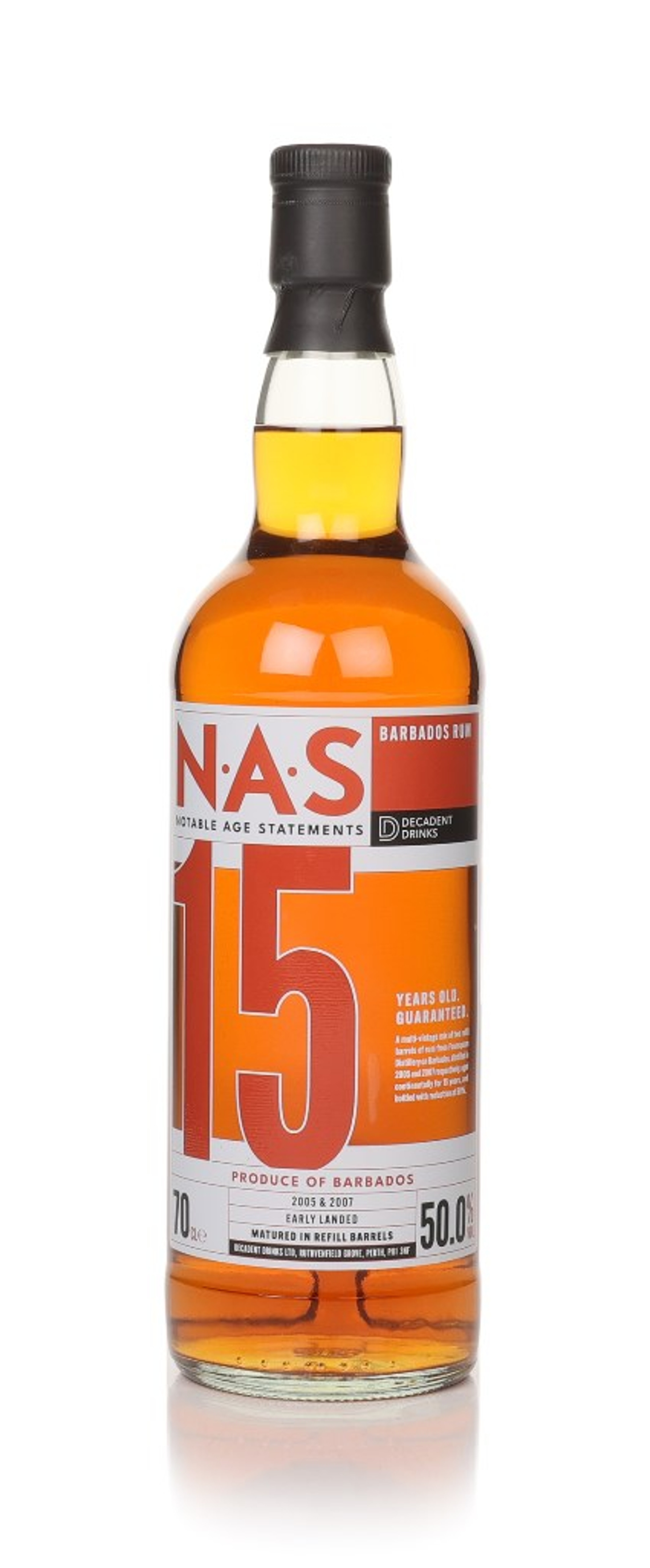 Barbados 15 Year Old Rum - Notable Age Statements (Decadent Drinks) 70cl