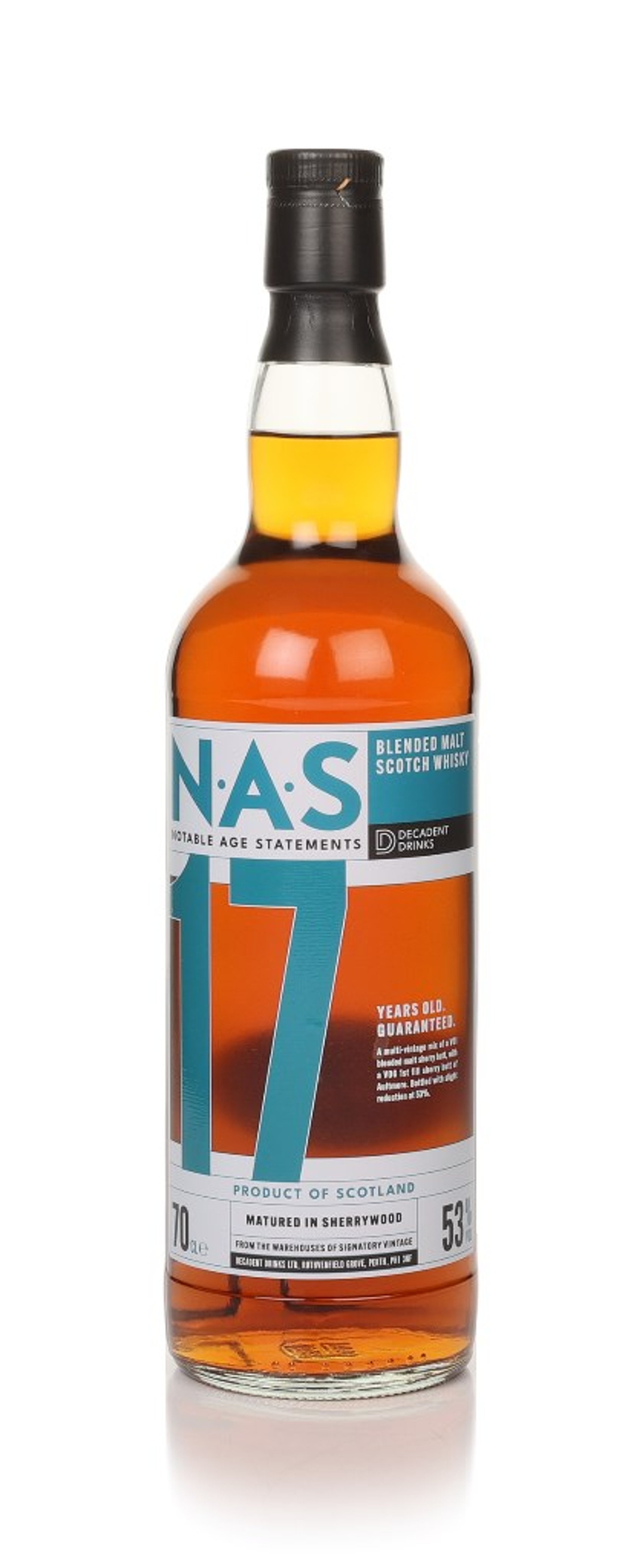 17 Year Old Blended Malt - Notable Age Statements (Decadent Drinks) 70cl