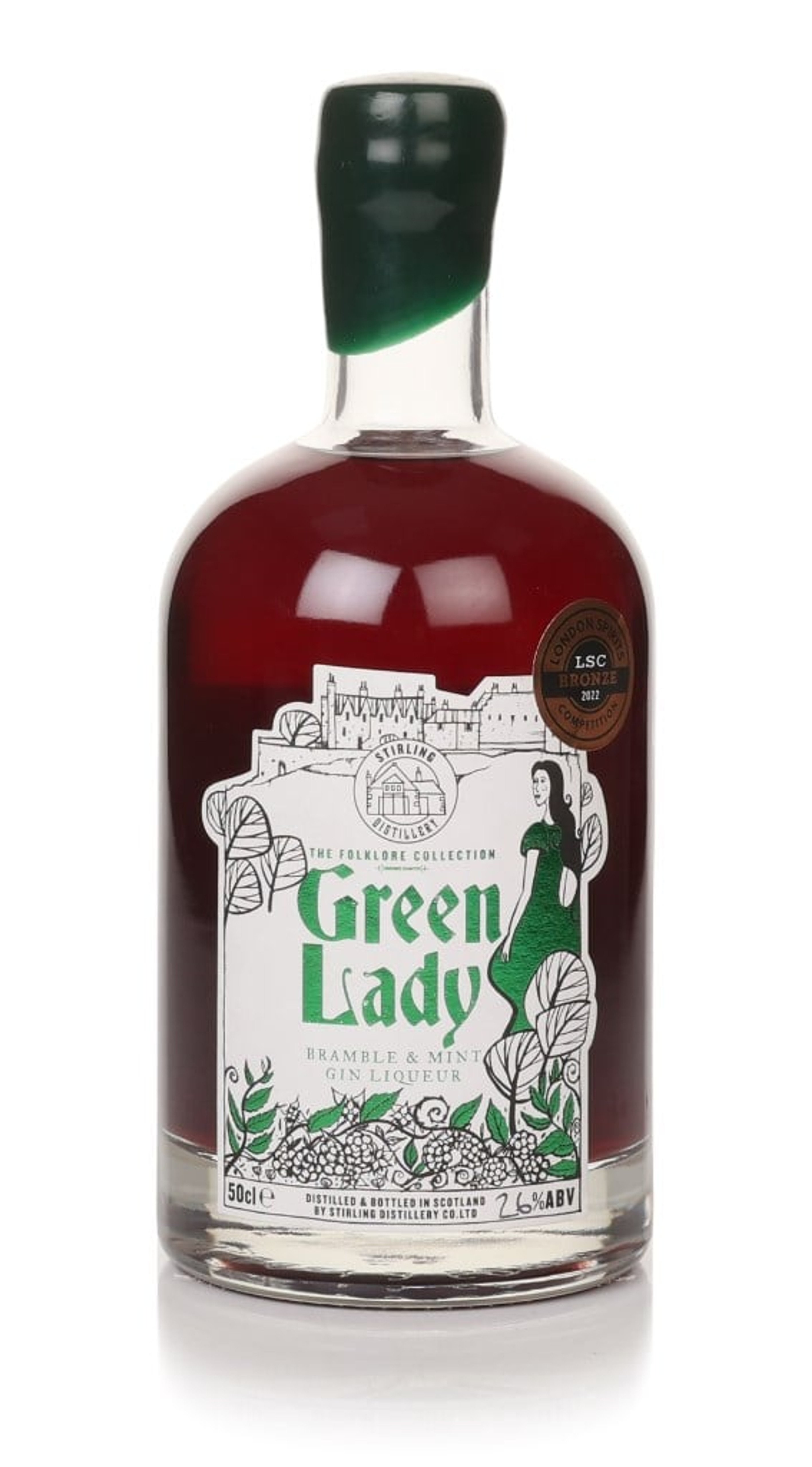 Stirling Green Lady Bramble & Mint Gin Liqueur (26%) 50cl
