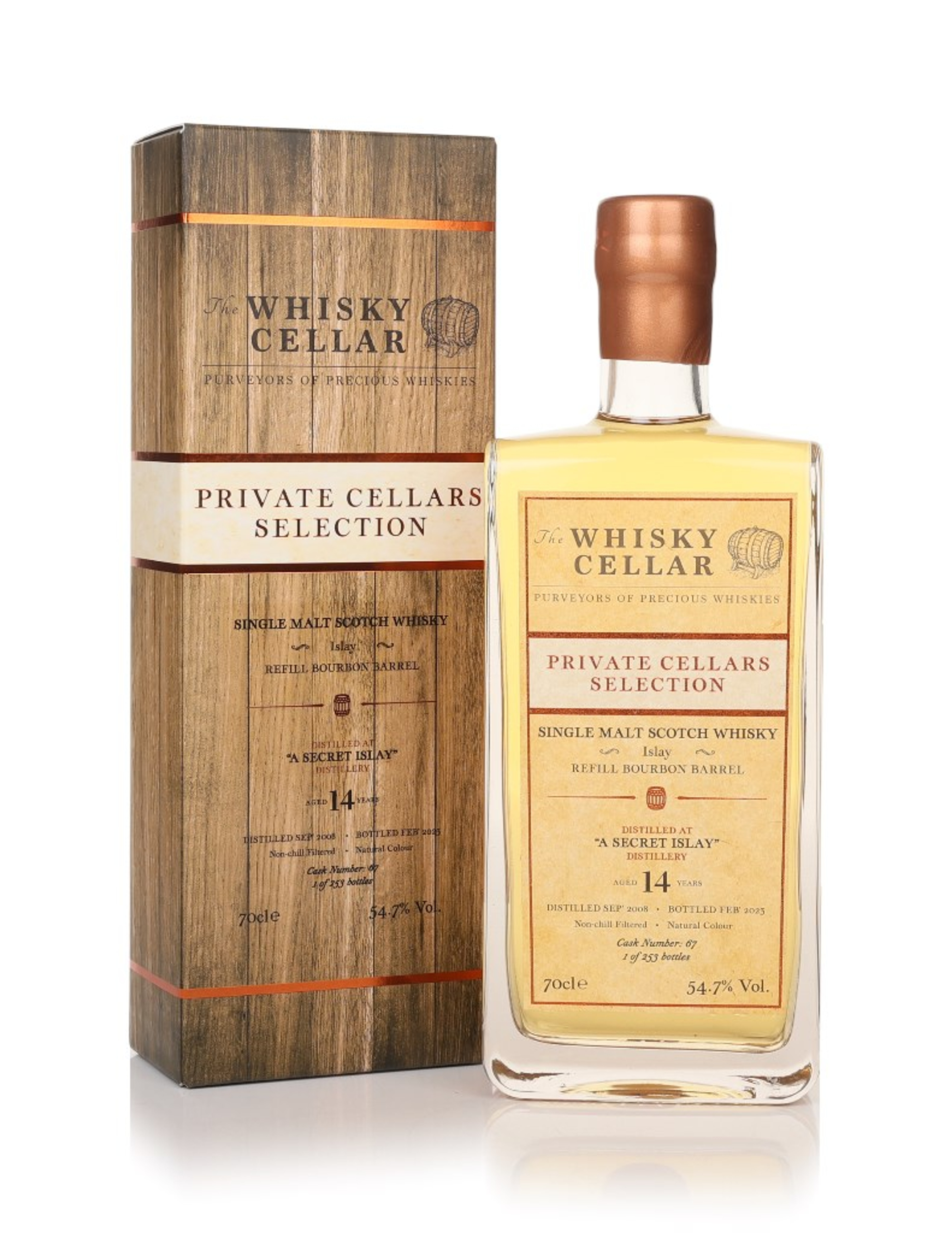 Secret Islay 14 Year Old 2008 (cask 67) - The Whisky Cellar 70cl