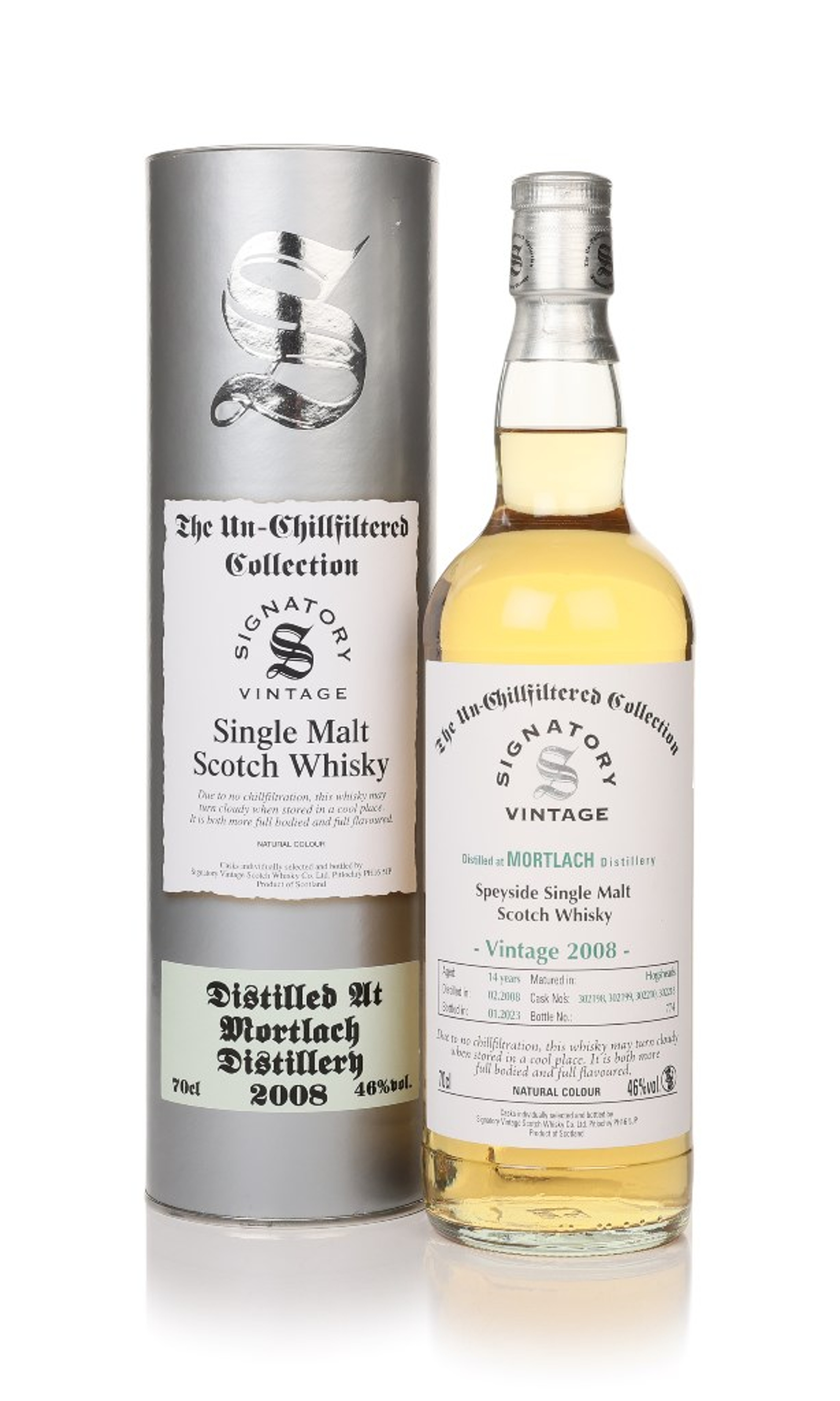 Mortlach 14 Year Old 2008 (casks 302198, 302199, 302210 & 302218) - Un-Chillfiltered Collection (Signatory) 70cl