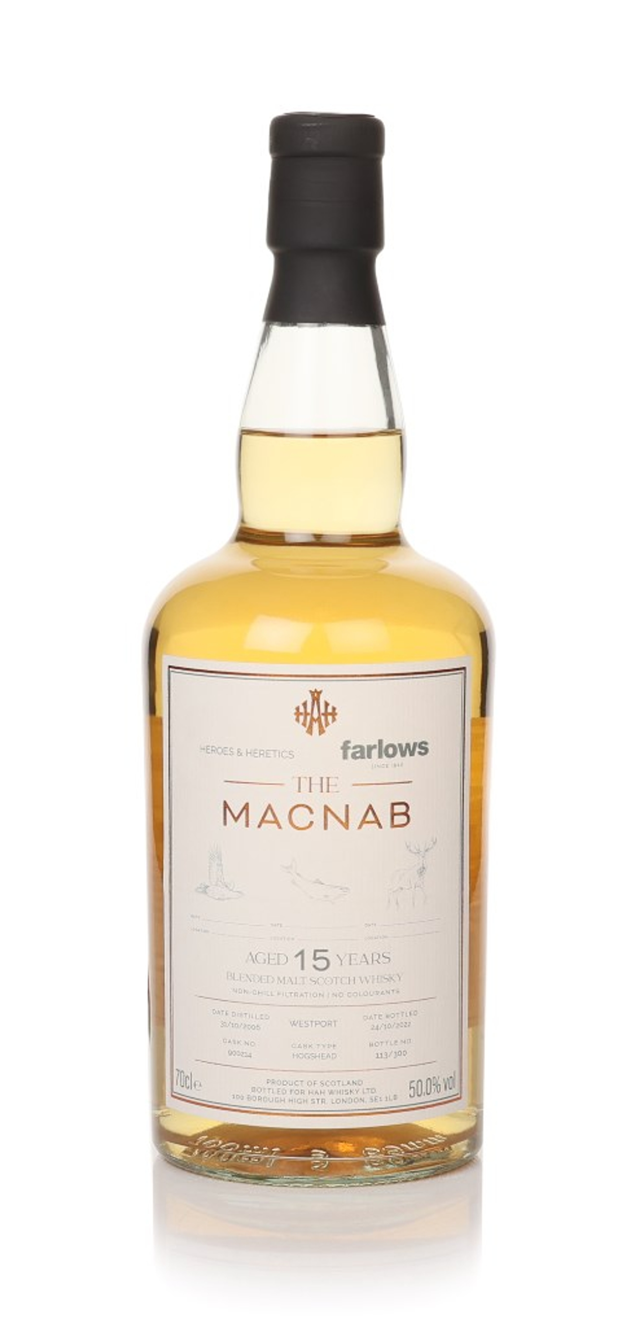 Westport 15 Year Old 2006 (cask 900214) The Macnab - Farlows (Heroes & Heretics) 70cl