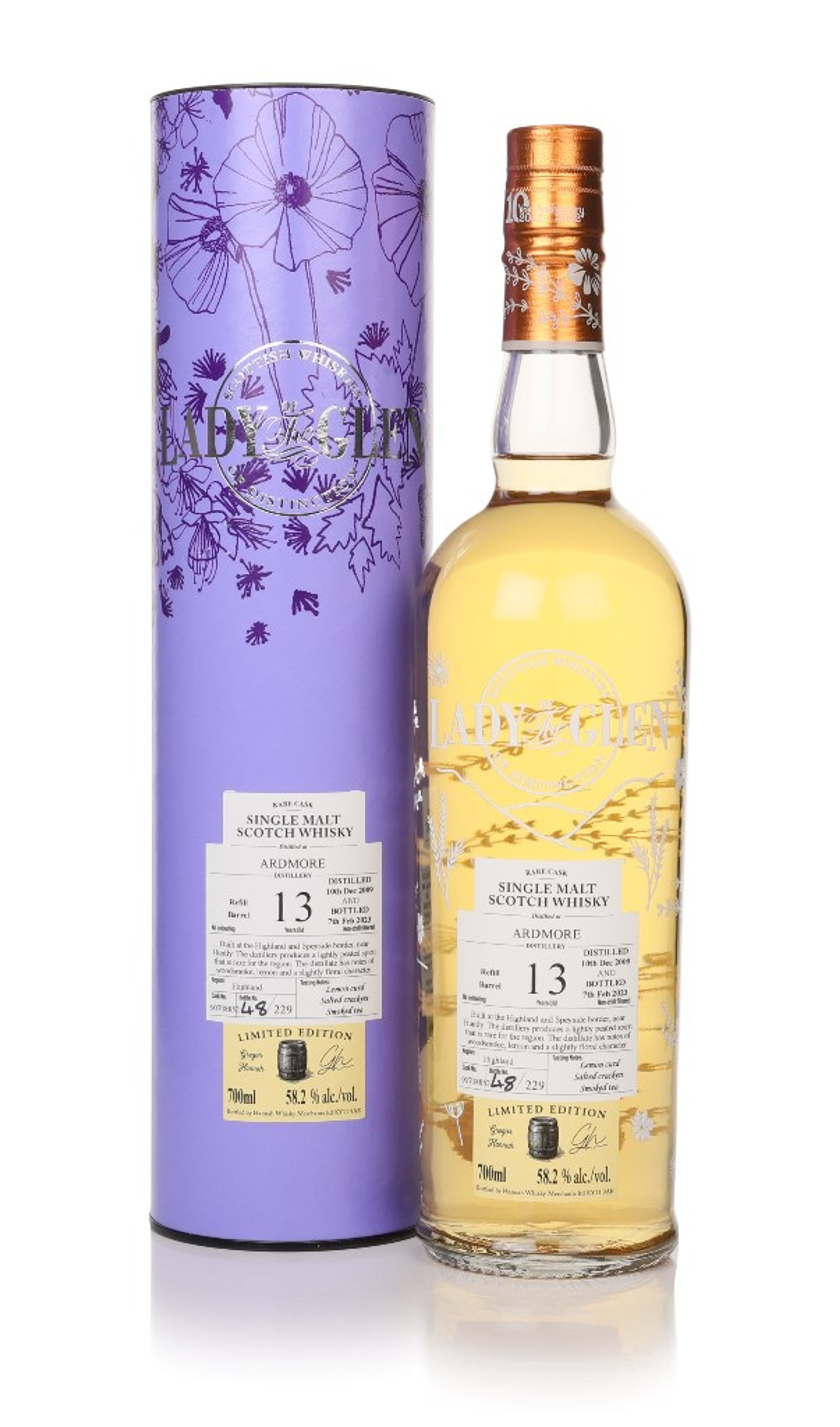 Ardmore 13 Year Old 2009 (cask 90708852) - Lady of the Glen (Hannah Whisky Merchants) 70cl