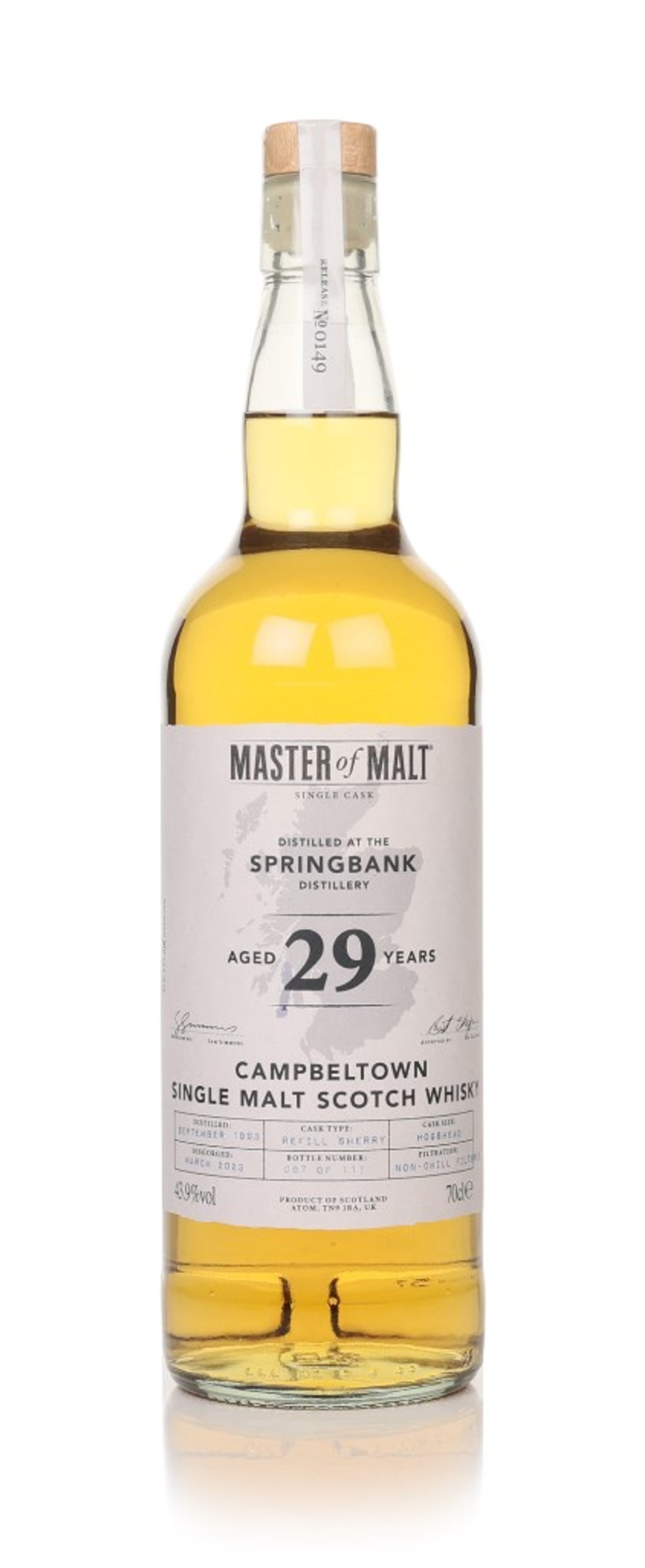 Springbank 29 Year Old 1993 Single Cask (Master of Malt) 70cl