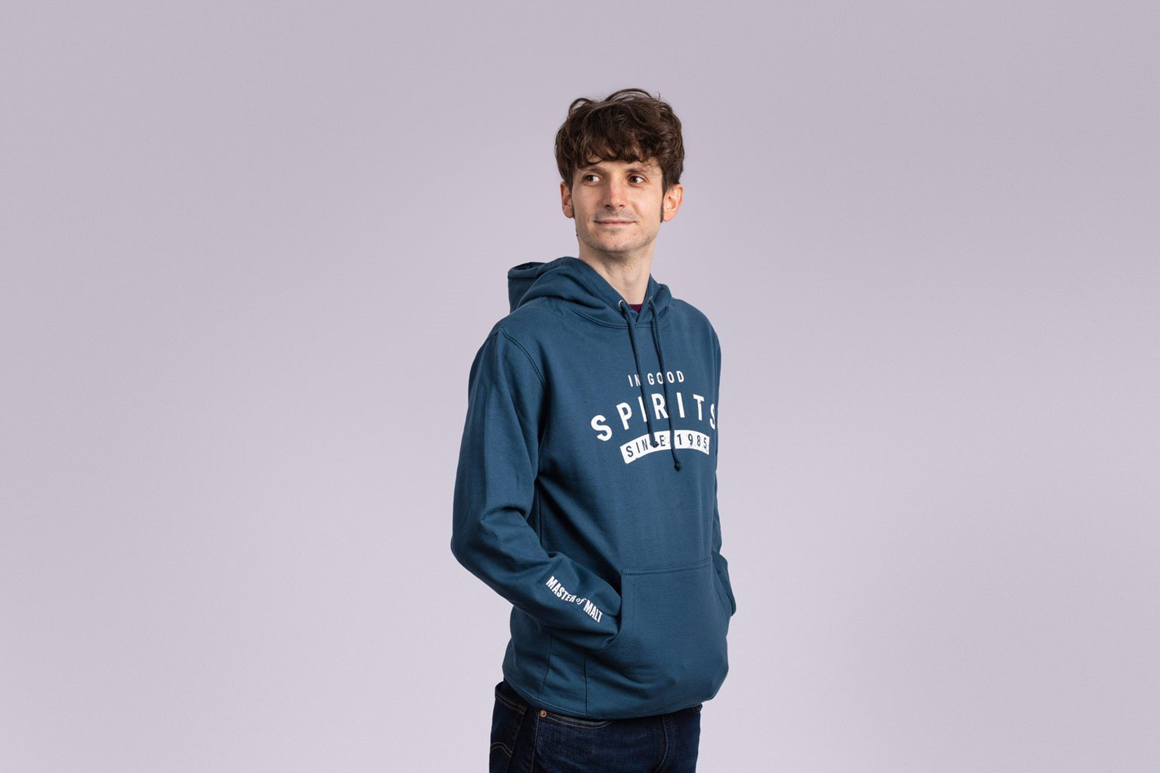 Master of Malt (In Good Spirits Since 1985) Hoodie Blue (M)