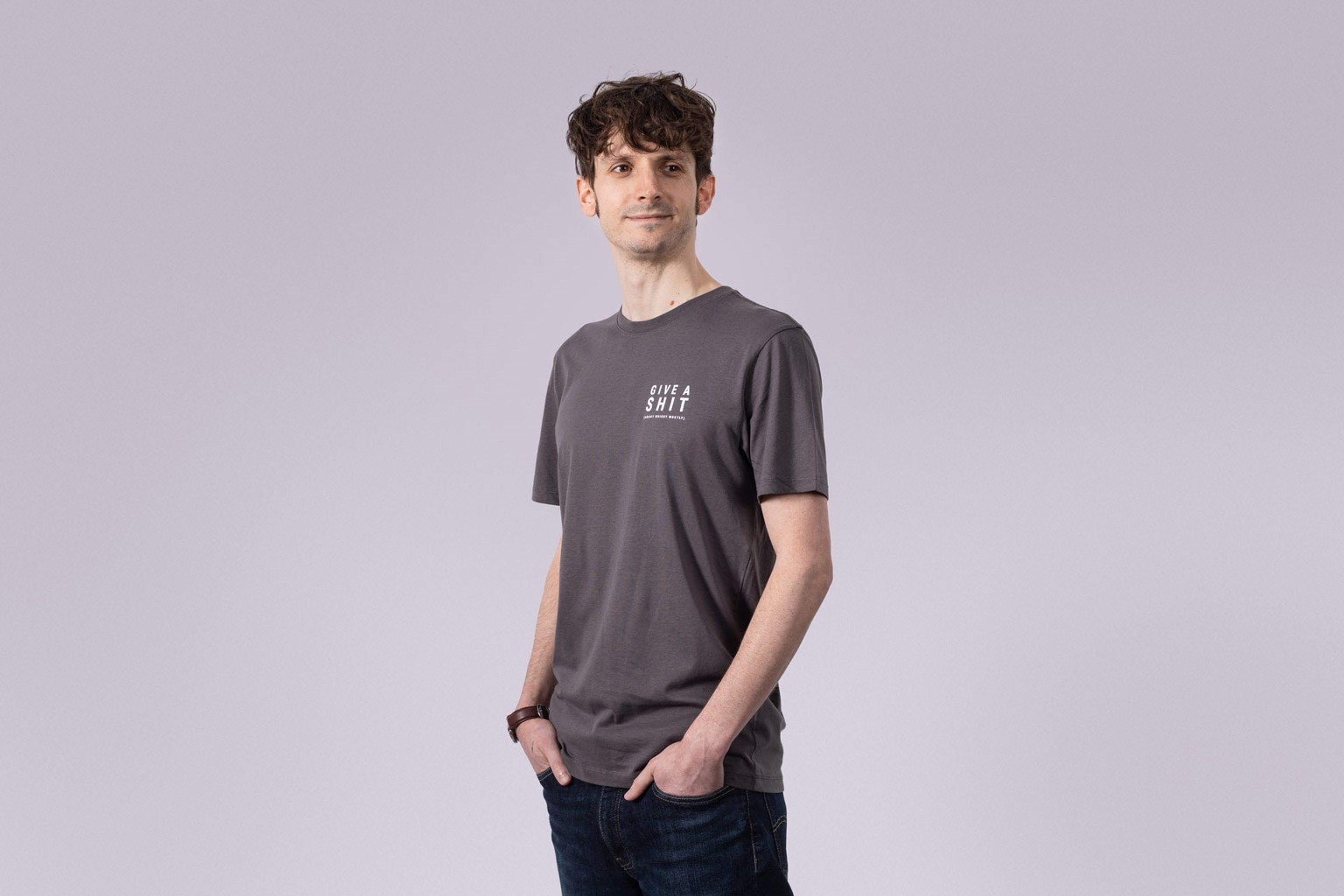Master of Malt (Give a Shit) T-shirt Charcoal (L)