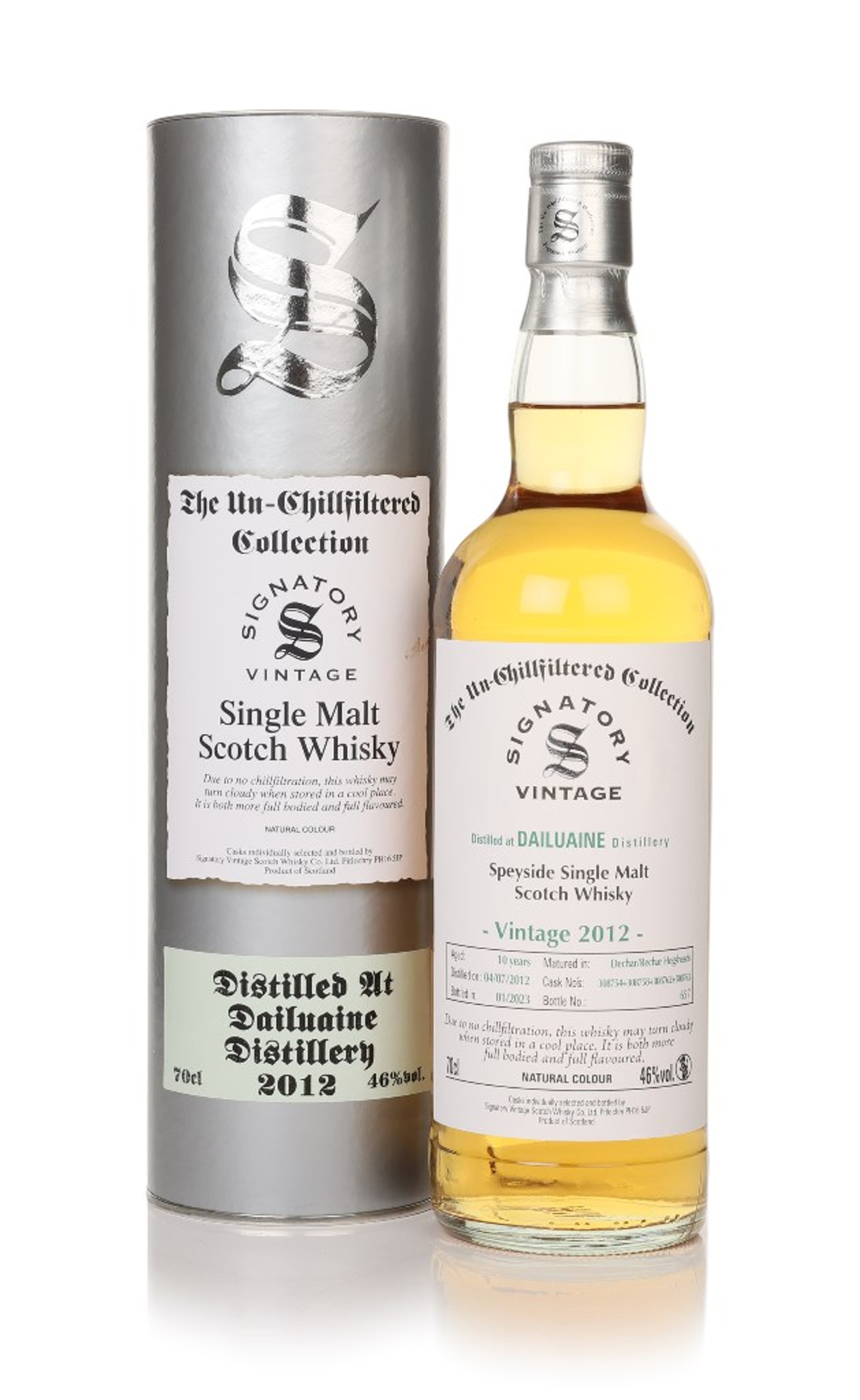 Dailuaine 10 Year Old 2012 (casks 308754 & 308758 & 308762 & 308763) - Un-Chilfiltered Collection (Signatory) 70cl