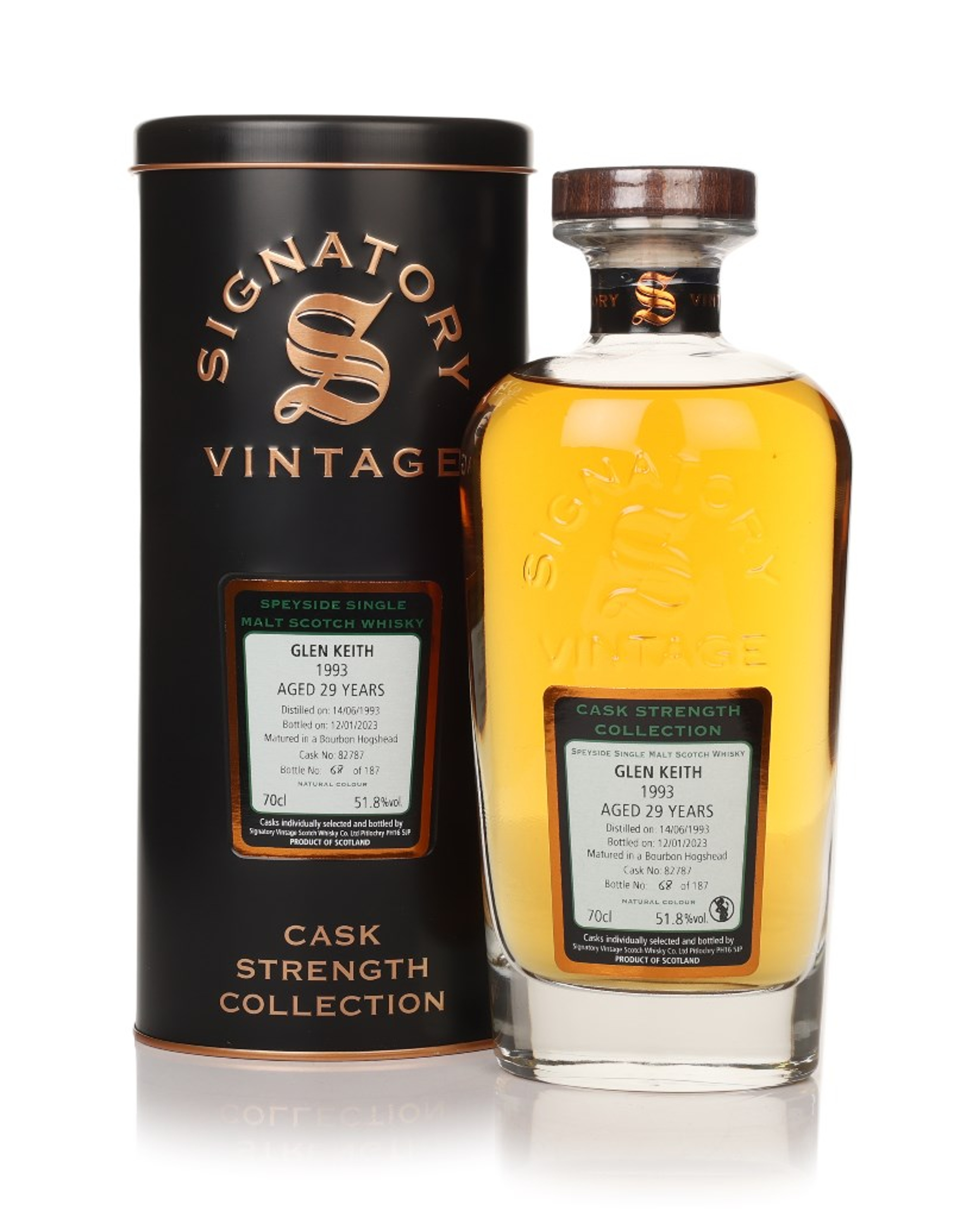 Glen Keith 29 Year Old 1993 (cask 82787) - Cask Strength Collection (Signatory) 70cl