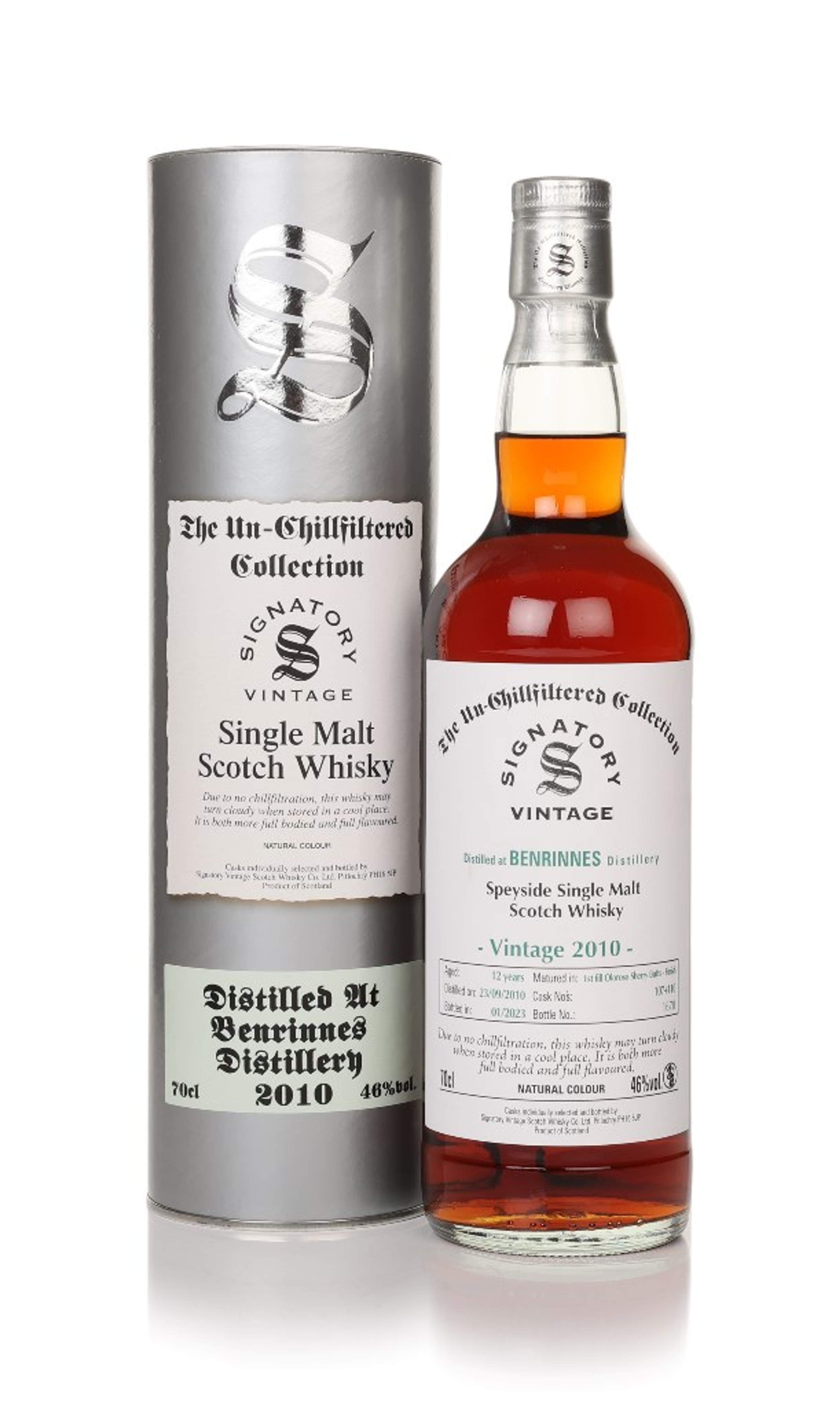 Benrinnes 12 Year Old 2010 (casks 107 & 110) - Un-Chilfiltered Collection (Signatory) 70cl