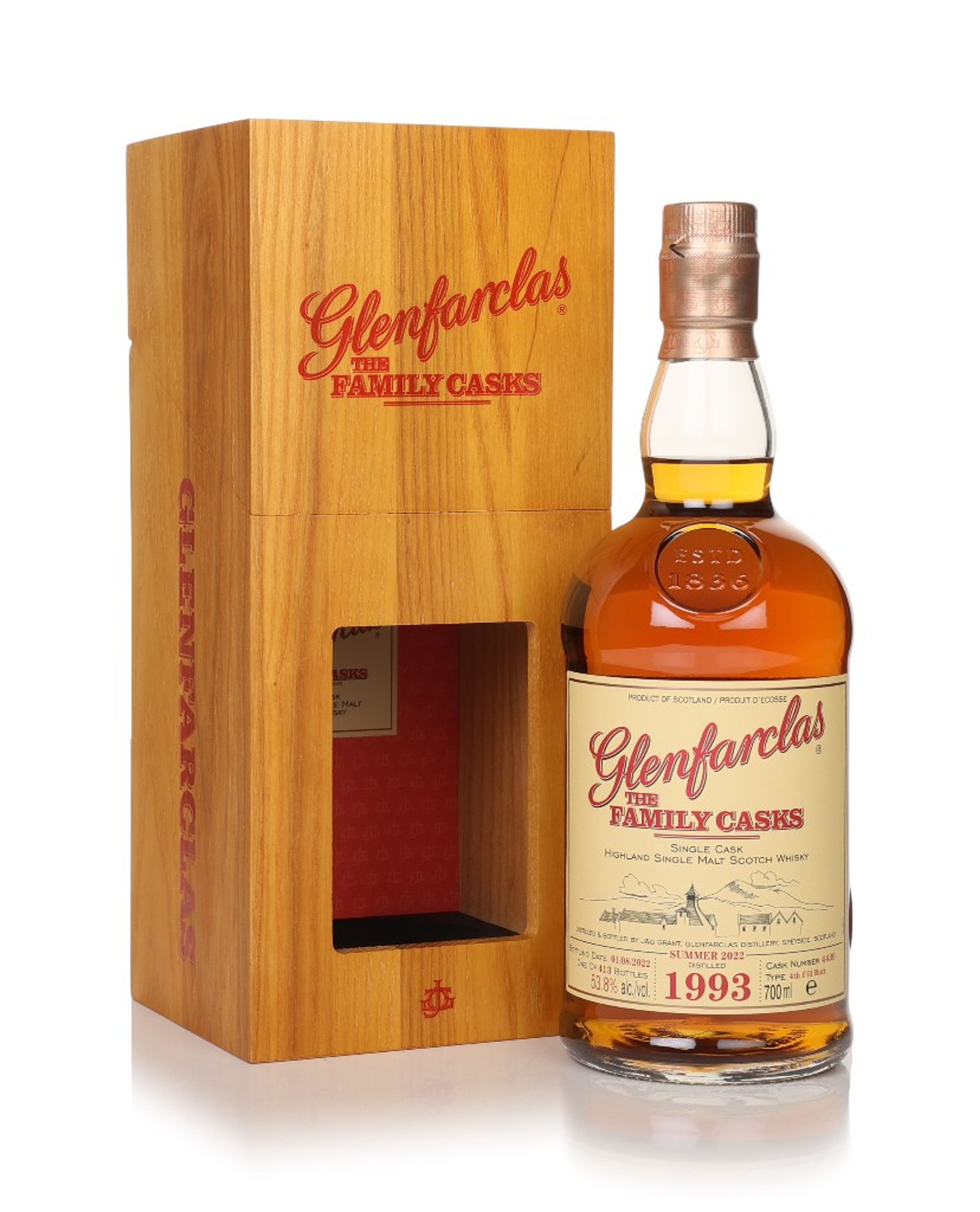 Glenfarclas 1993 (cask 4439) - Family Cask Summer 2022 Release 70cl