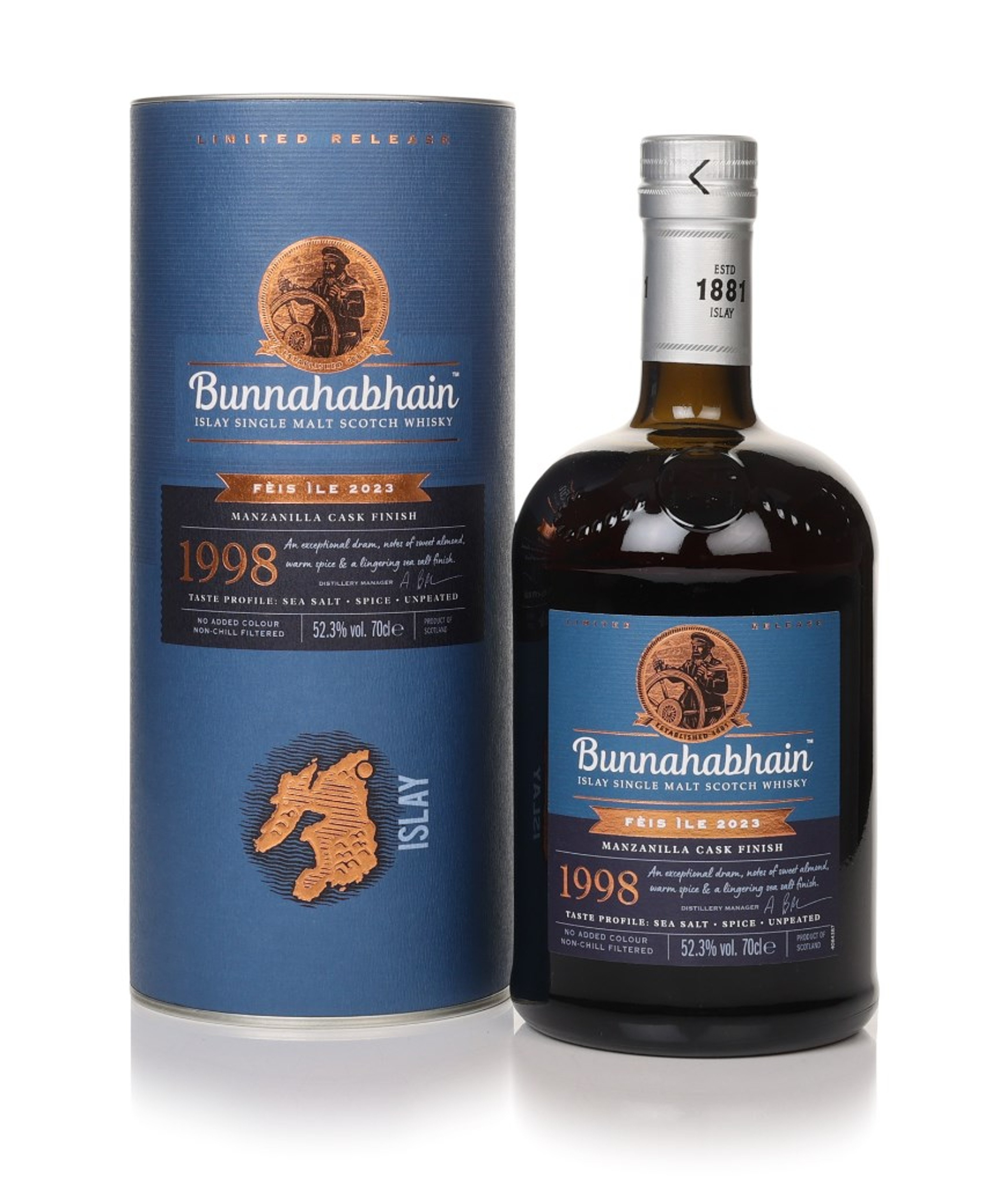 Bunnahabhain 1998 Manzanilla Cask Finish - Fèis Ìle 2023 70cl
