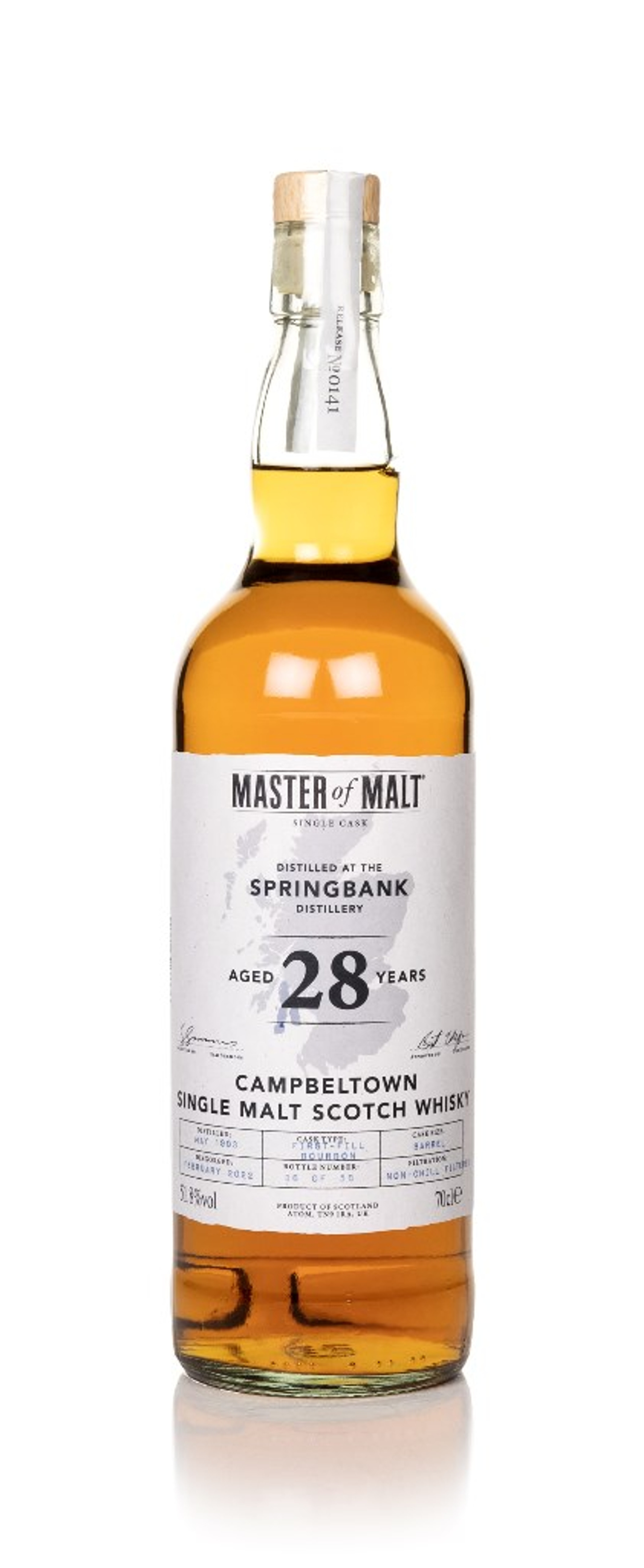 Springbank 28 Year Old 1993 Single Cask (Master of Malt) 70cl