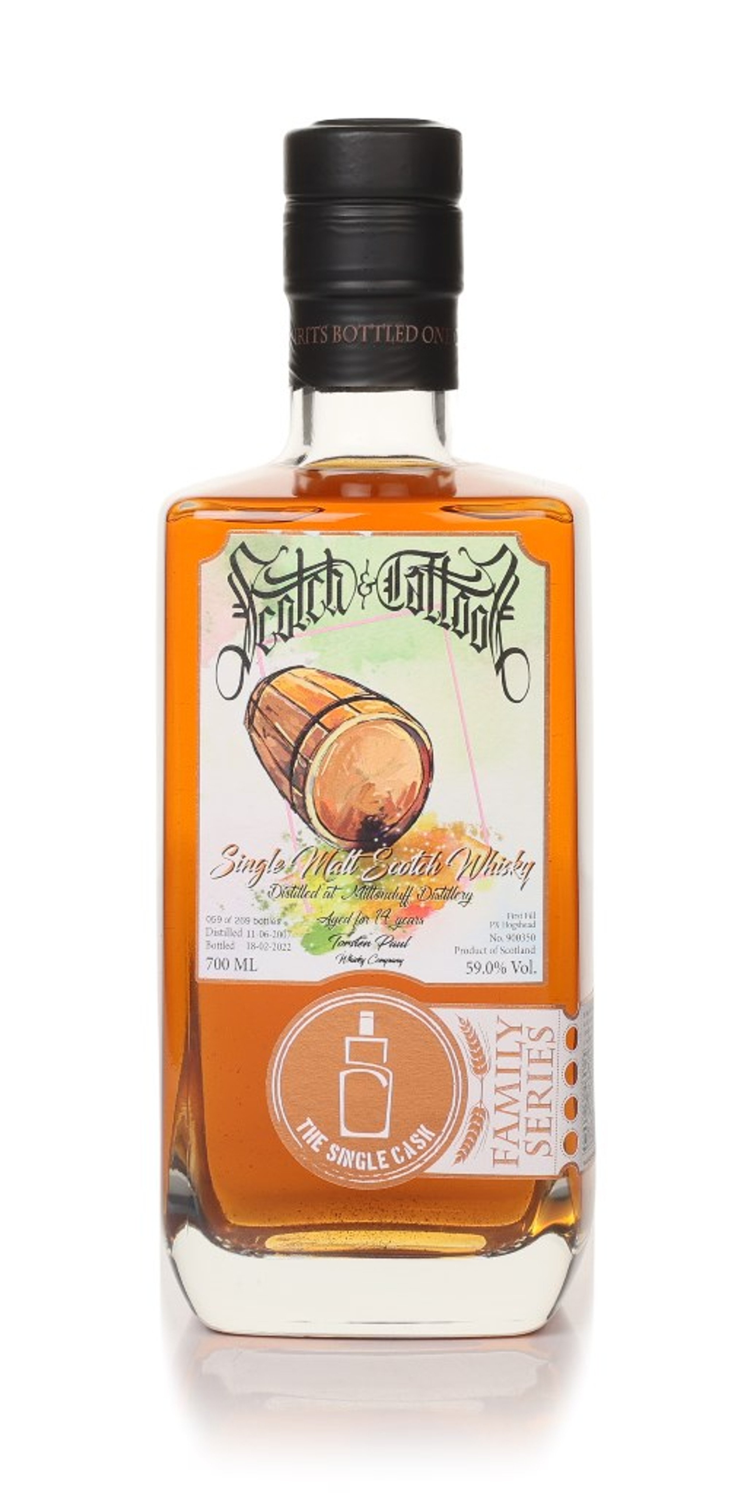 Miltonduff 14 Year Old 2007 (cask 900350) - Family Series (The Single Cask) 70cl