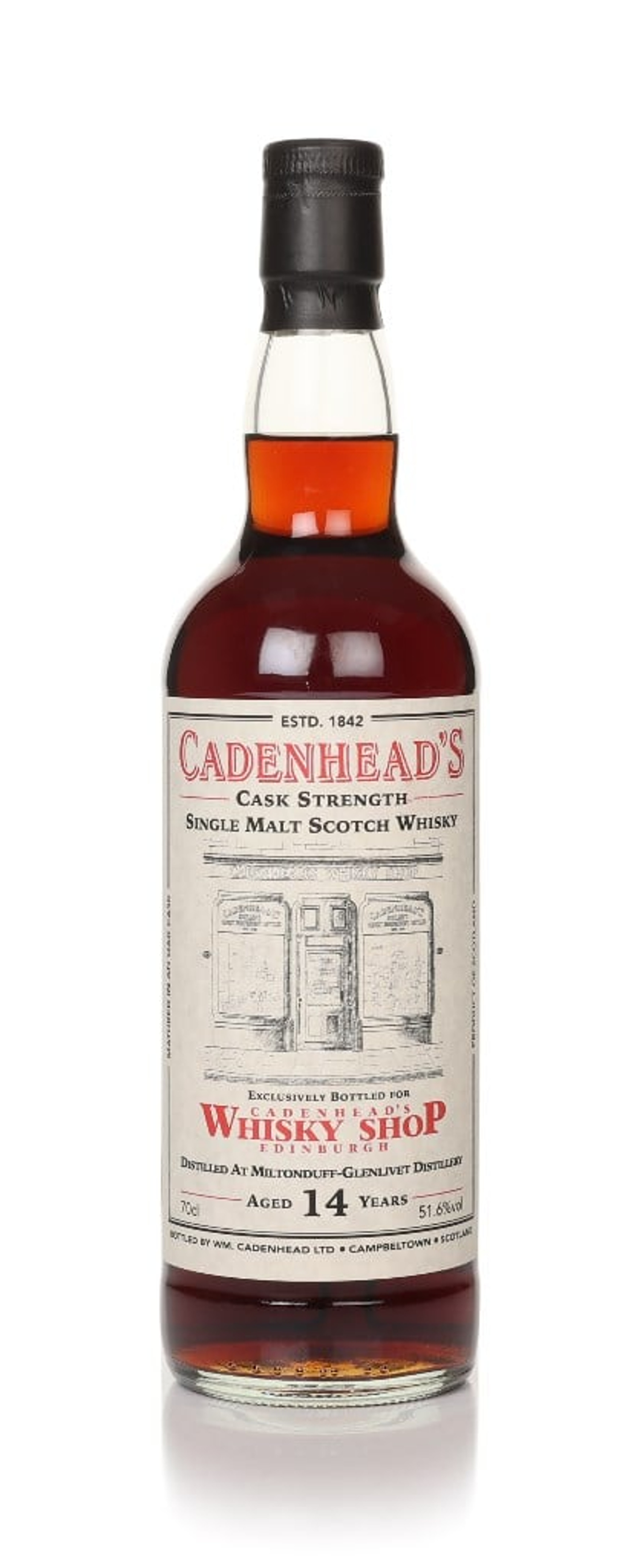 Miltonduff-Glenlivet 14 Year Old 2008 - Cadenhead's Whisky Shop Edinburgh Exclusive (WM Cadenhead) 70cl