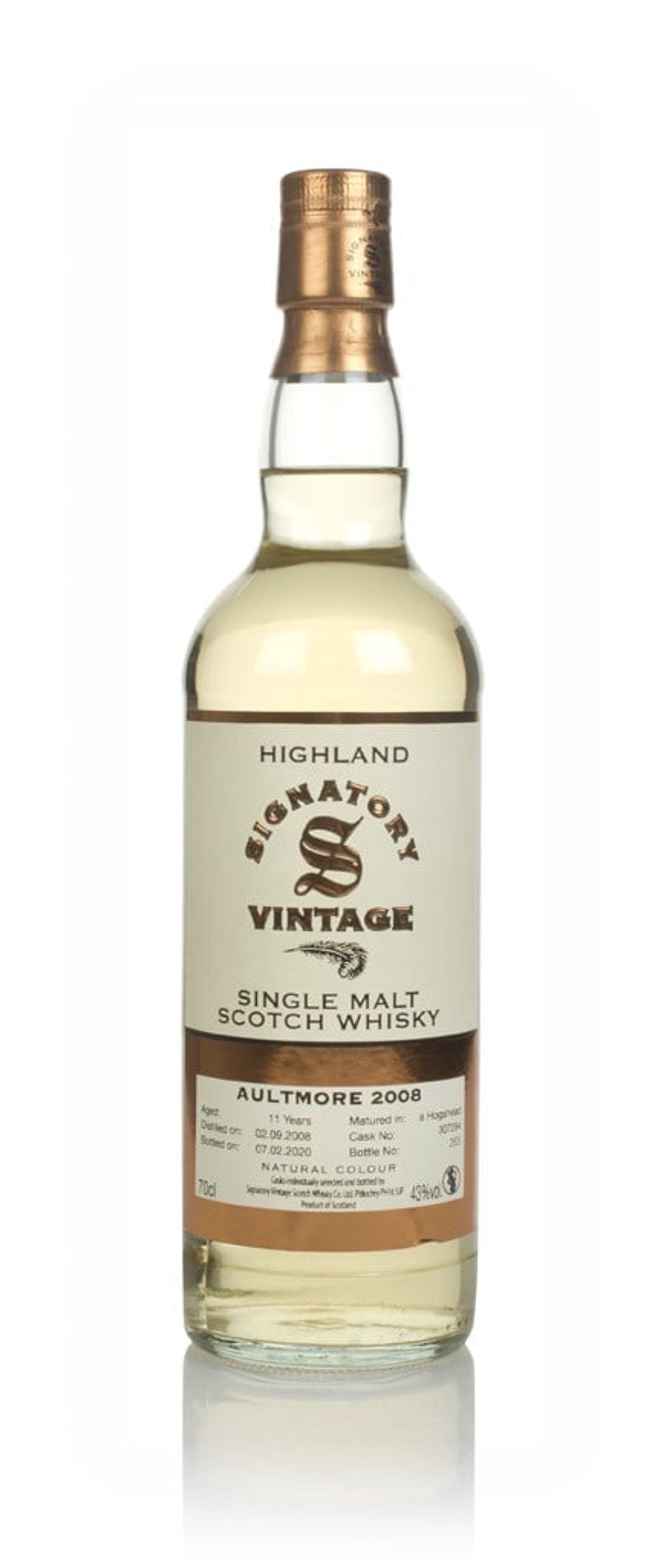 Aultmore 11 Year Old 2008 (cask 307294) - Signatory 70cl