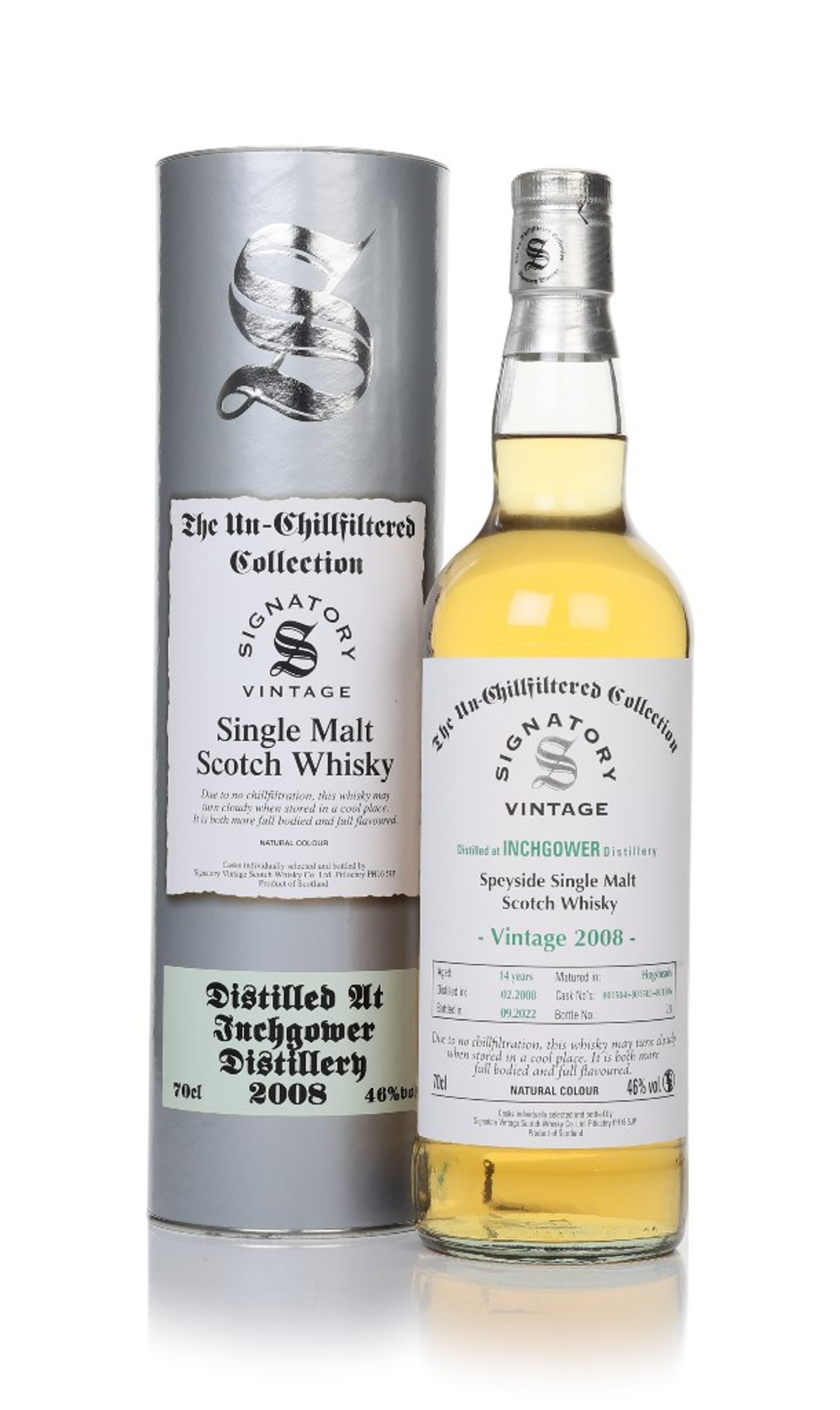 Inchgower 14 Year Old 2008 (casks 801504, 801505 & 801506) - Un-Chillfiltered Collection (Signatory) 70cl