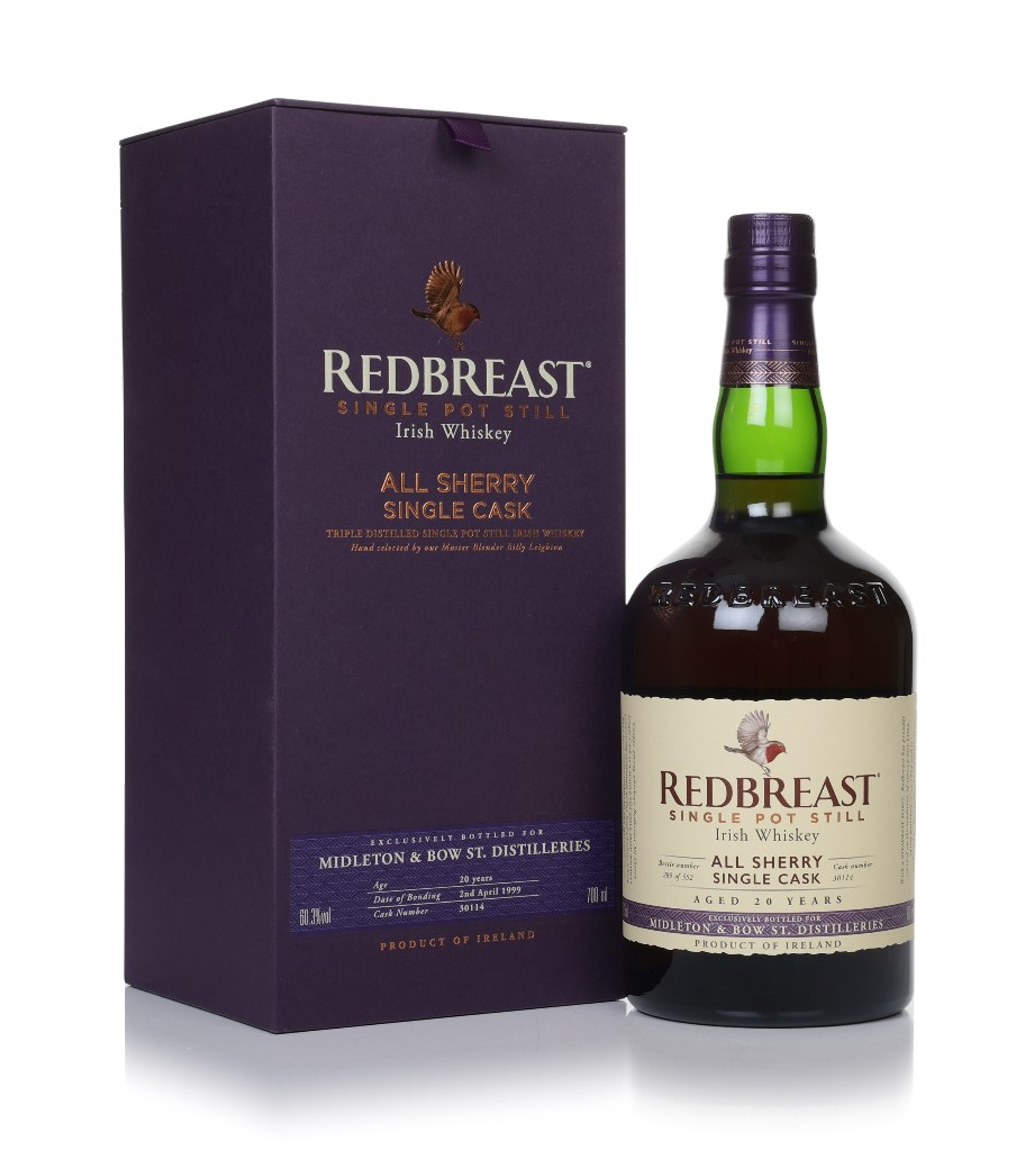 Redbreast 20 Year Old 1999 All Sherry (Midleton & Bow St) 70cl