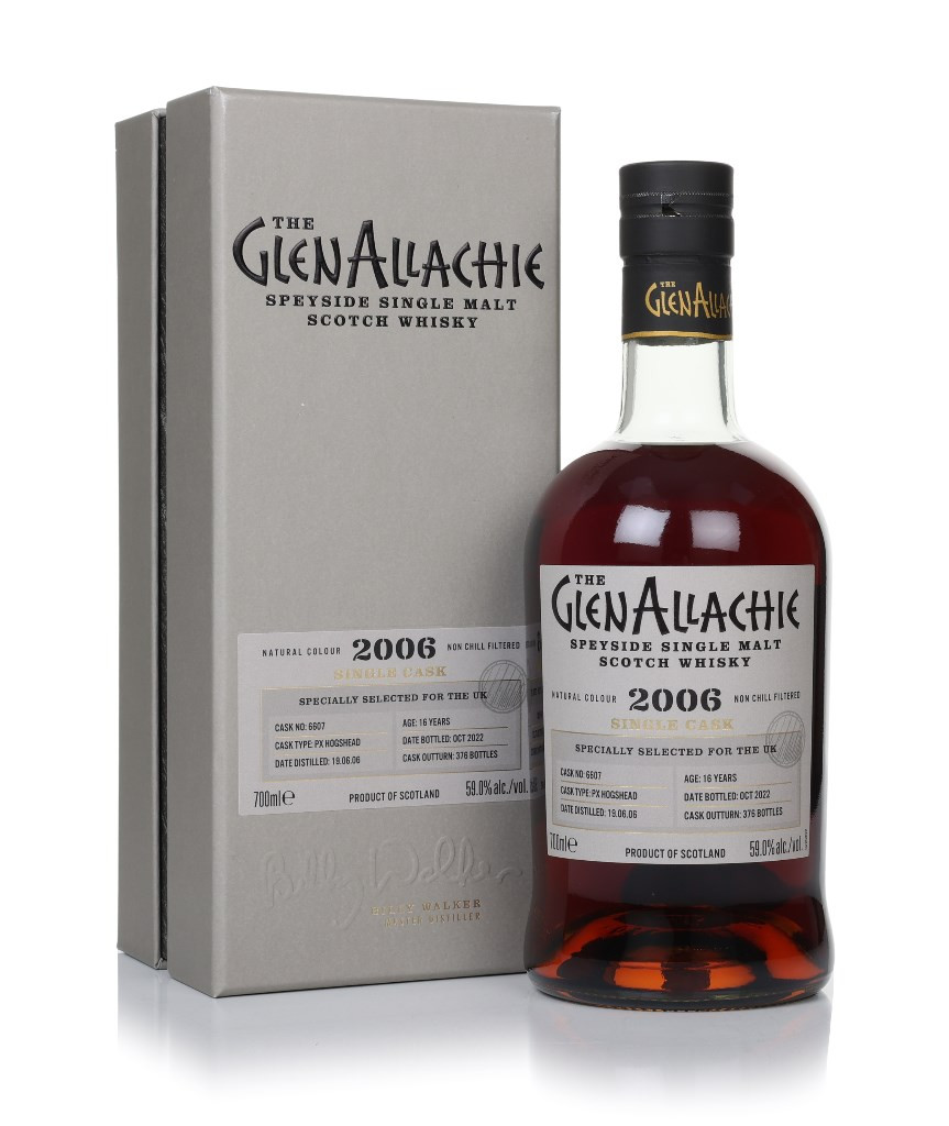GlenAllachie 16 Year Old 2006 (cask 6607) - PX Hogshead 70cl