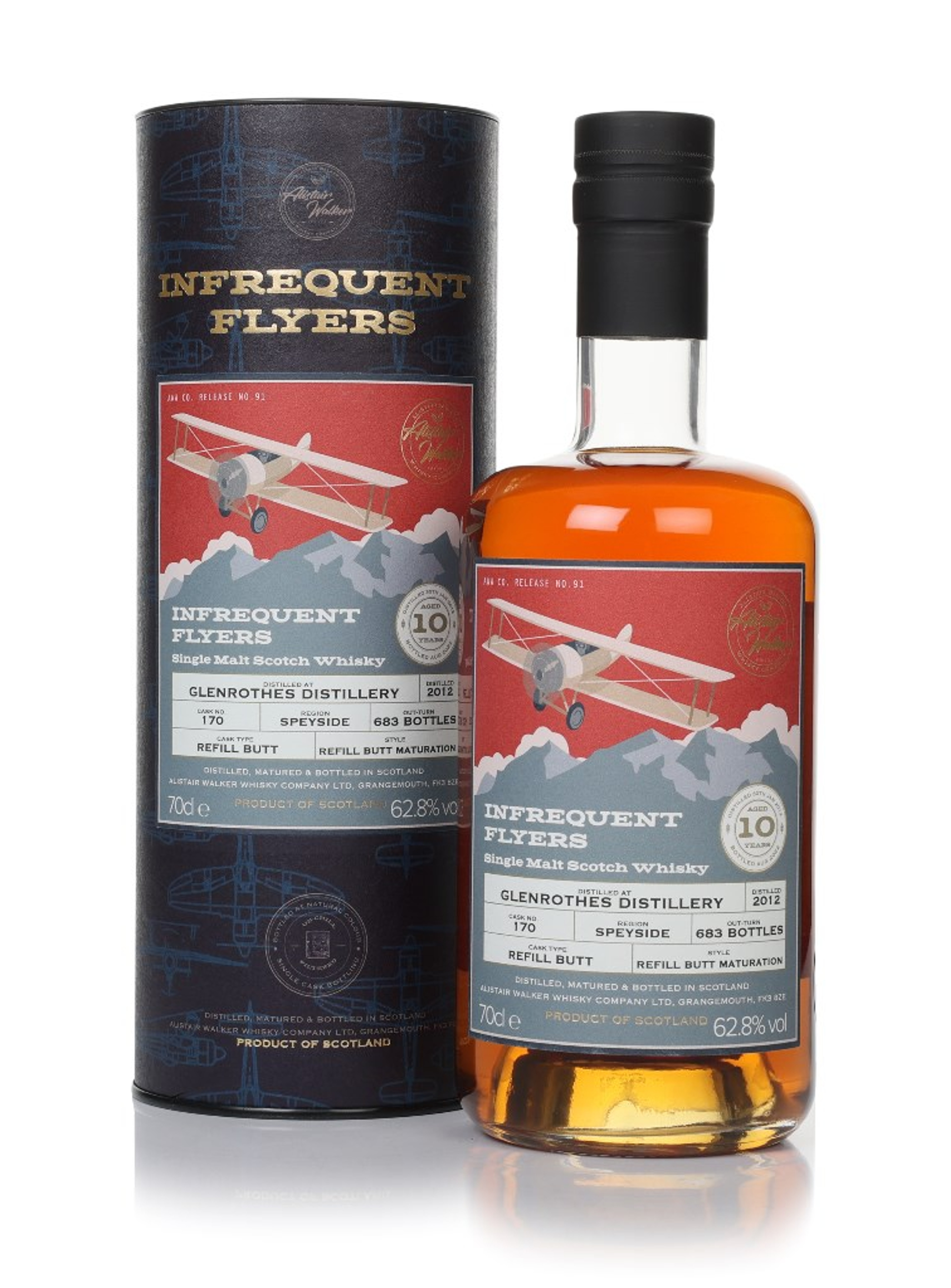 The Glenrothes 10 Year Old 2012 (cask 170) - Infrequent Flyers (Alistair Walker) 70cl