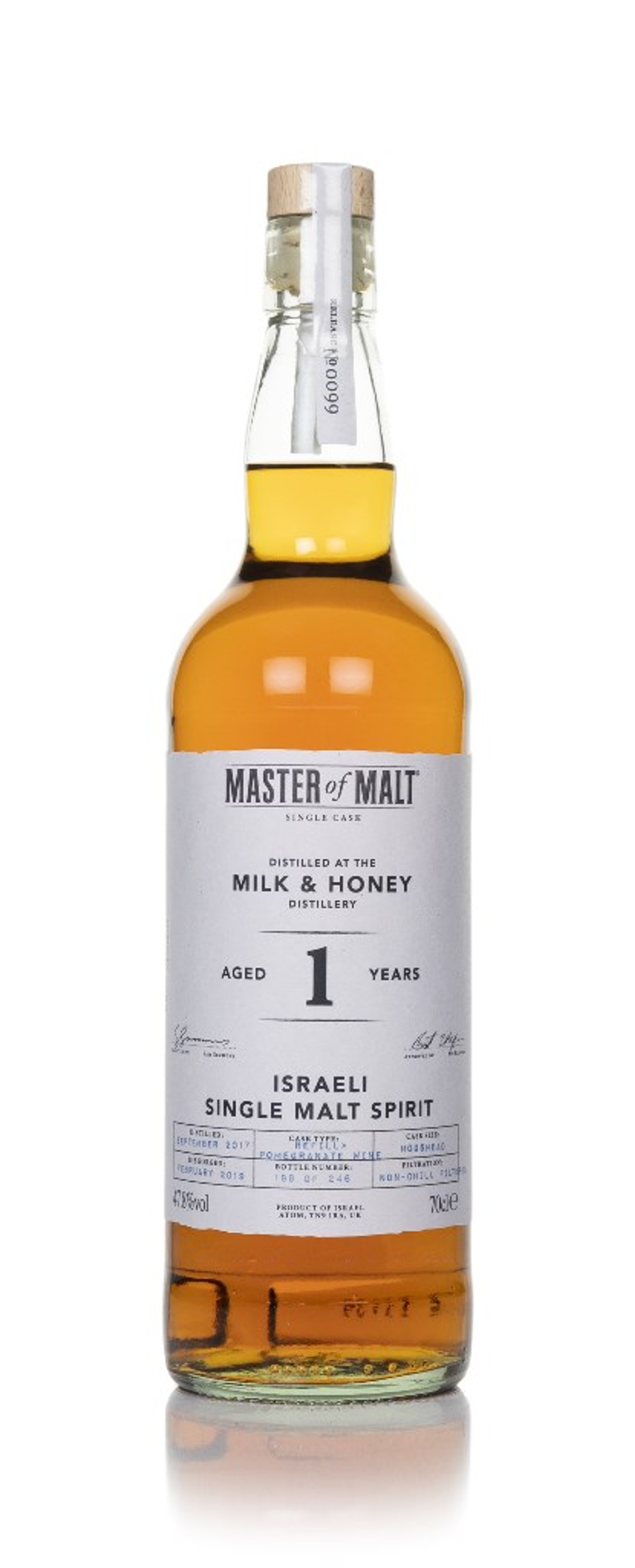 Milk & Honey 1 Year Old 2017 Single Cask (Master of Malt) 70cl