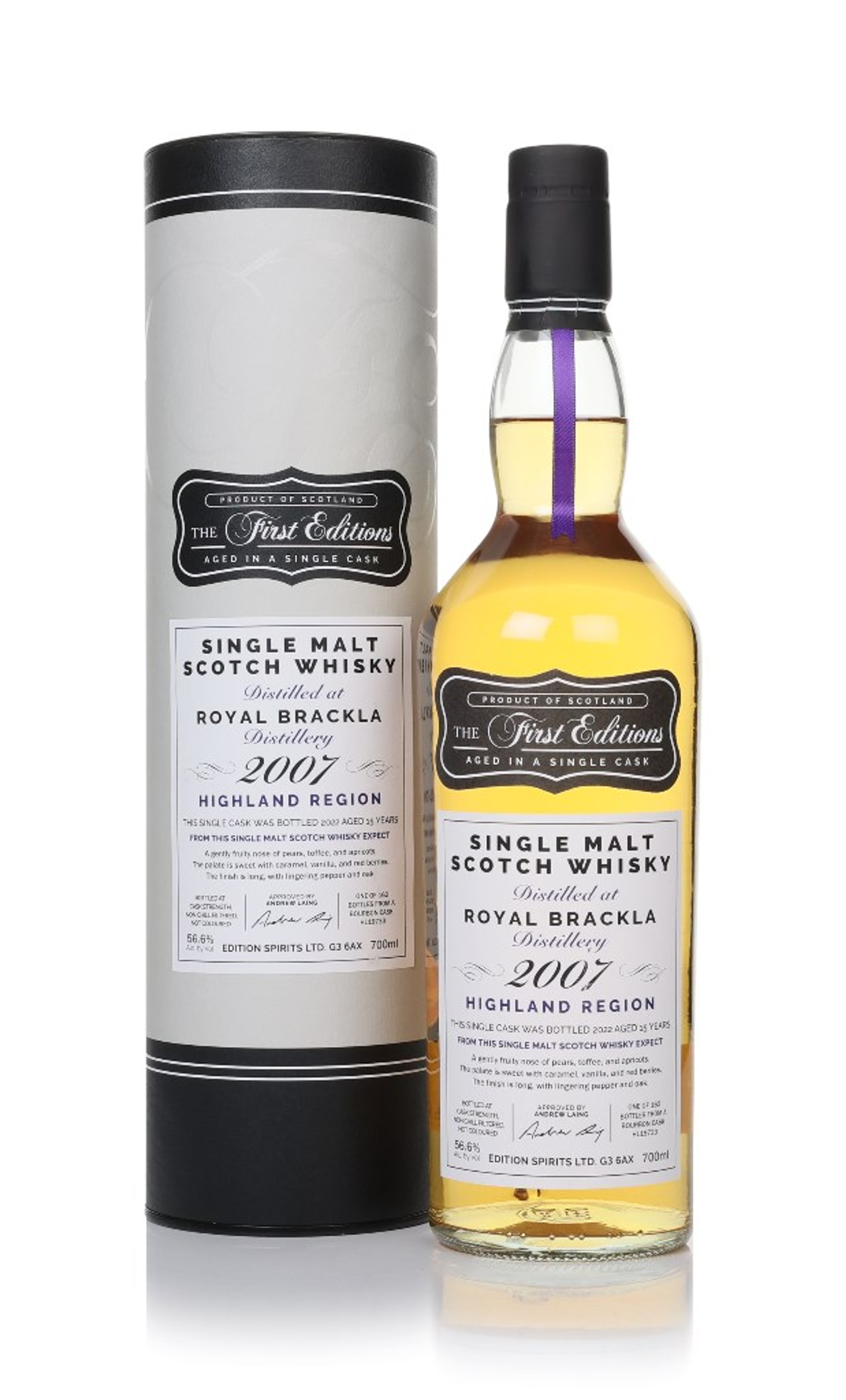 Royal Brackla 15 Year Old 2007 (cask 19733) - The First Editions (Hunter Laing) 70cl
