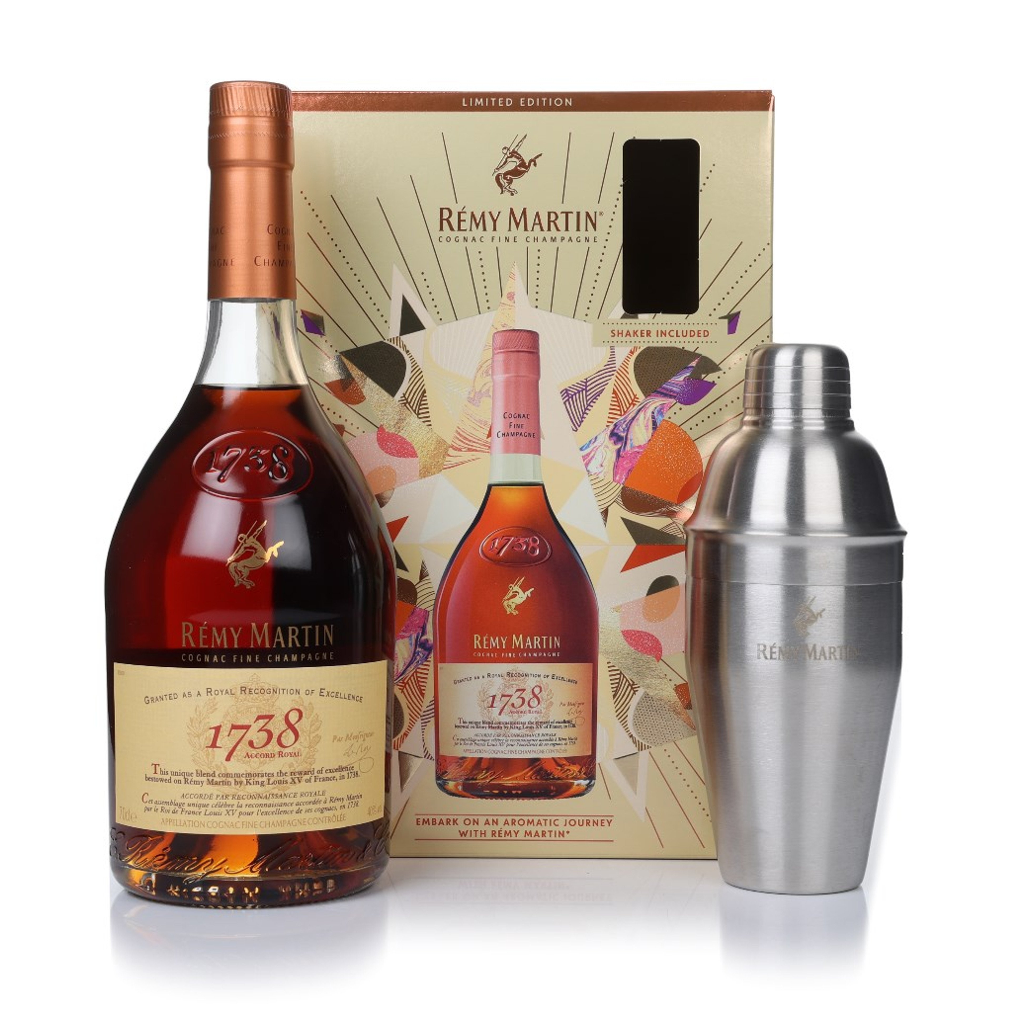 Rémy Martin 1738 Accord Royal Gift Set with Shaker 70cl