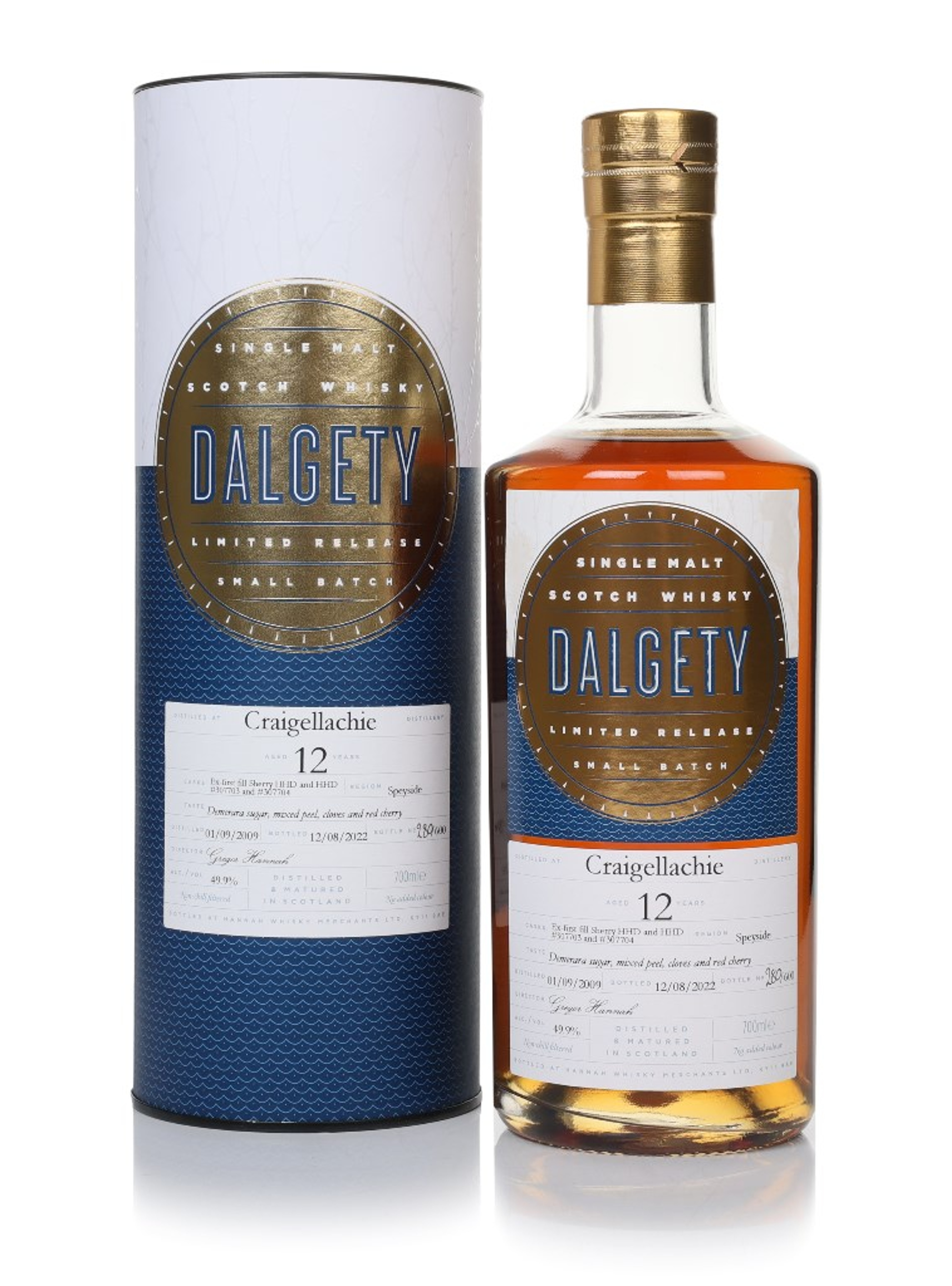 Craigellachie 12 Year Old 2009 (casks 307703 & 307704) - Dalgety (Hannah Whisky Merchants) 70cl