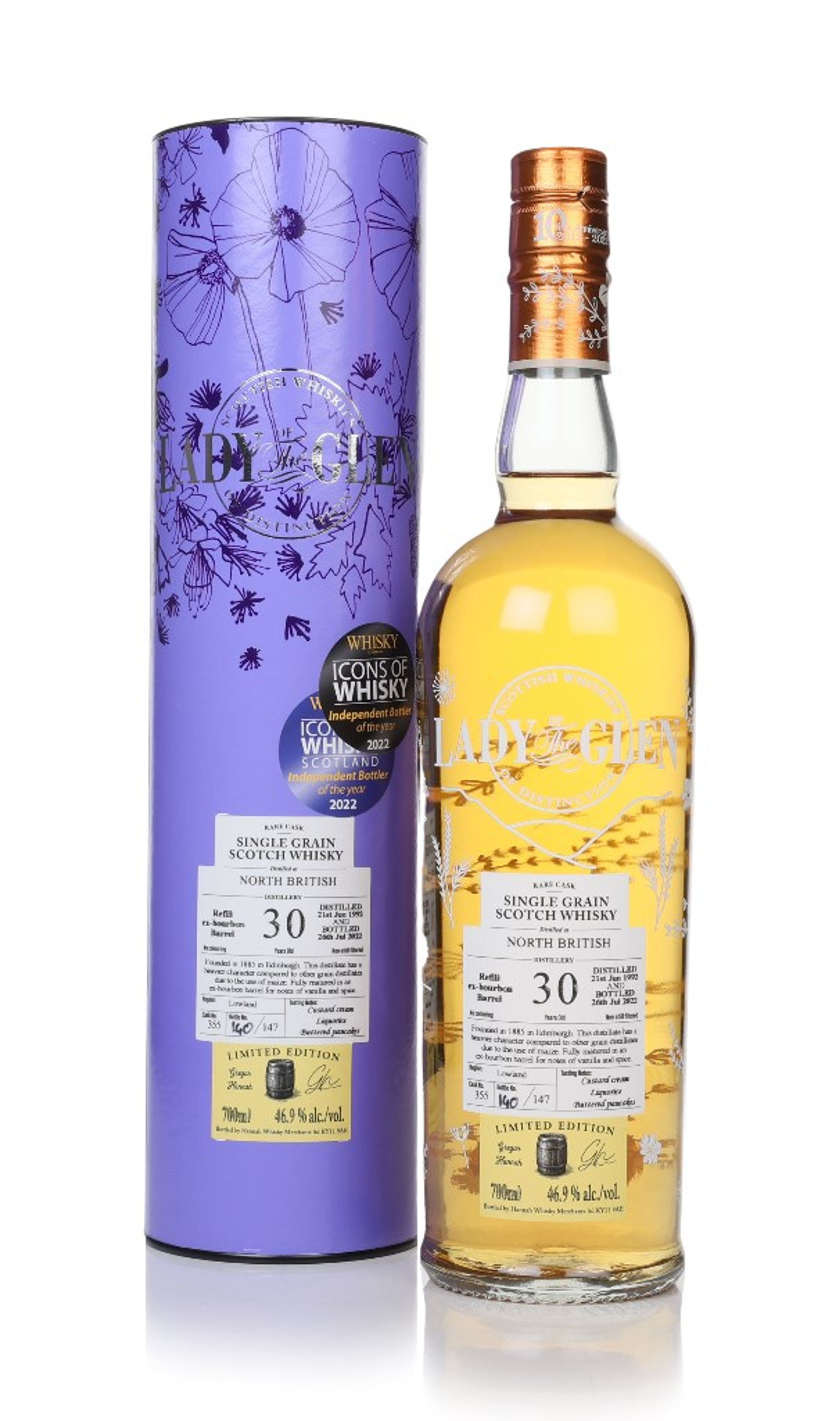 North British 30 Year Old 1992 (cask 355) - Lady of the Glen (Hannah Whisky Merchants) 70cl