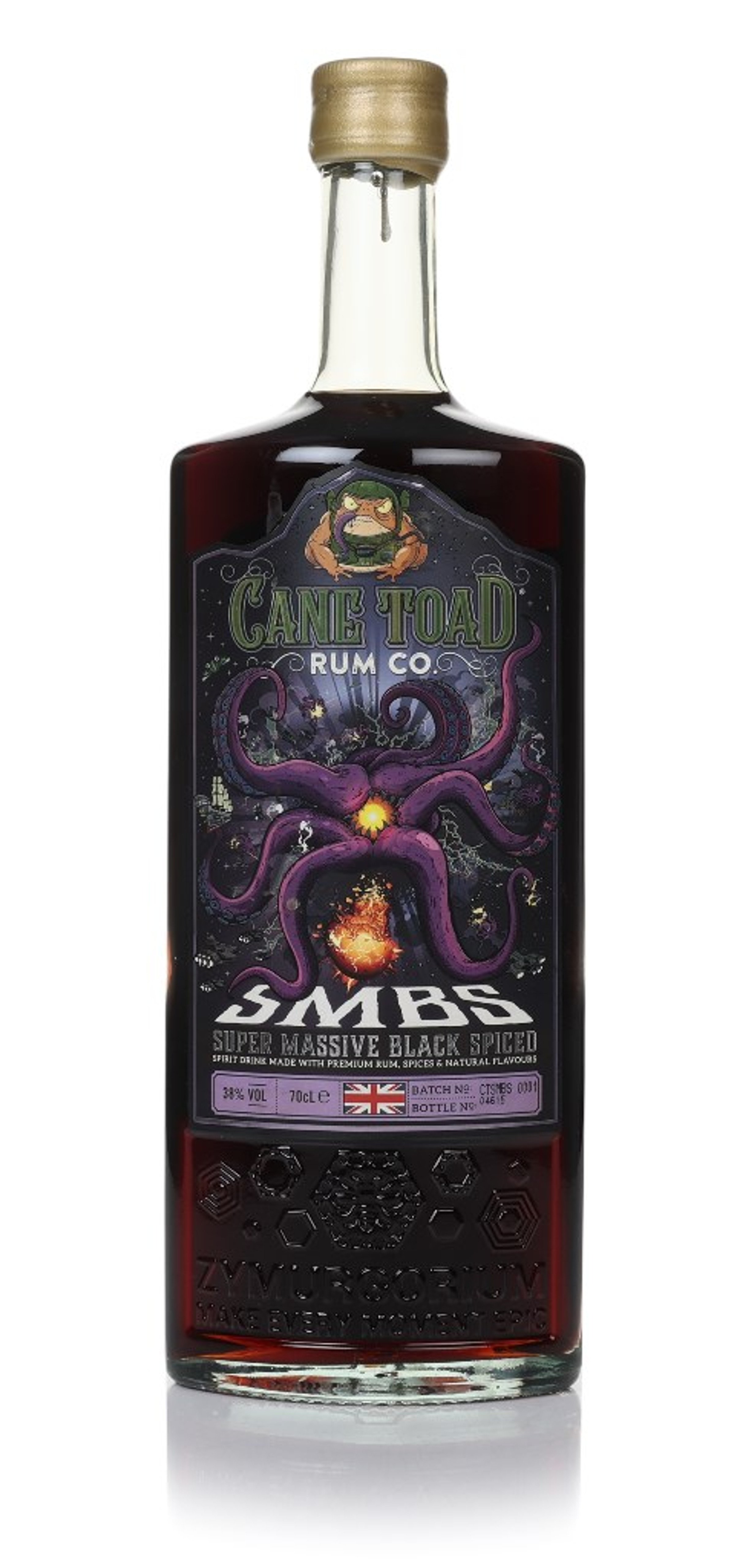 Cane Toad Super Massive Black Spiced Rum 70cl
