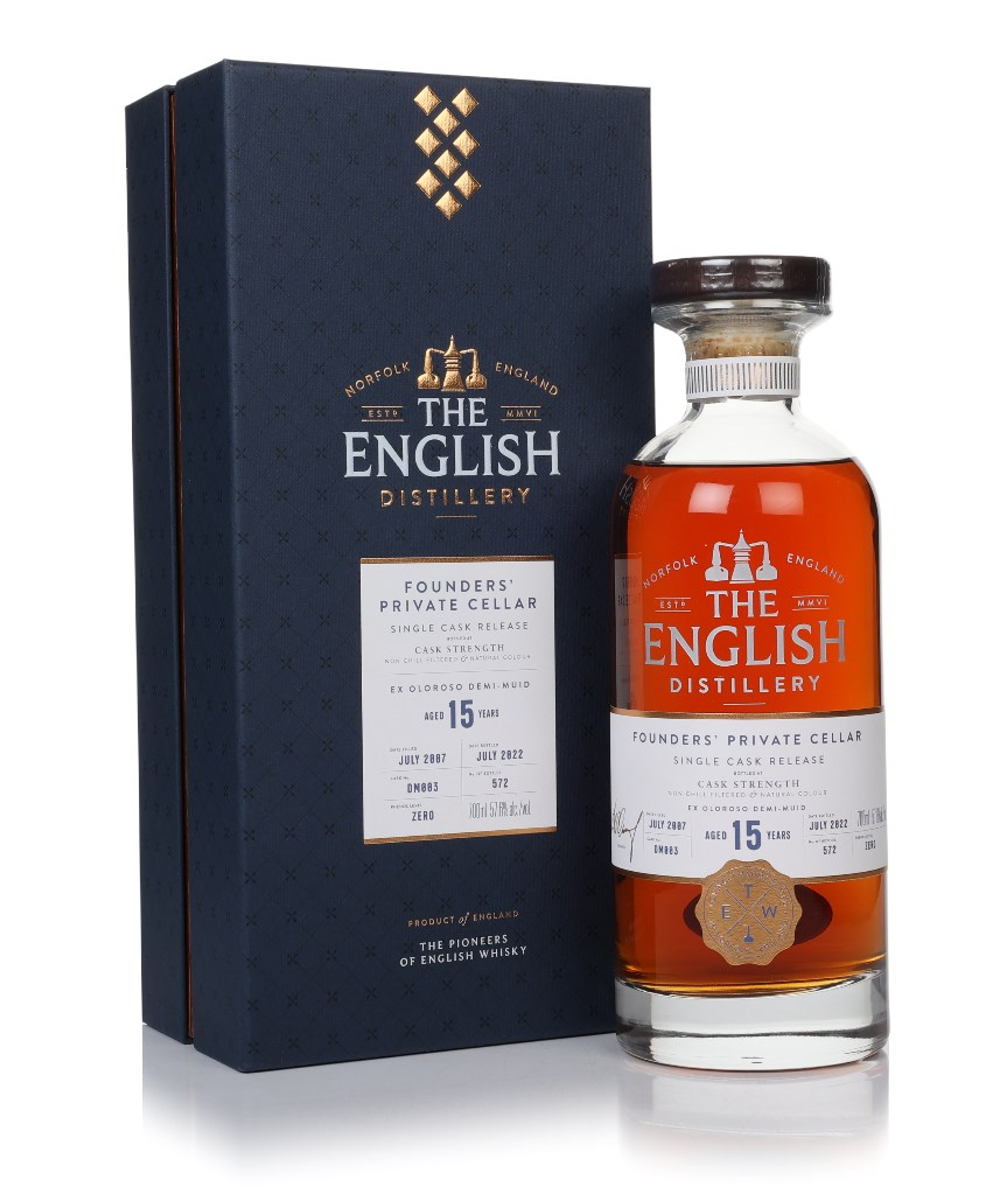 The English 15 Year Old 2007 (cask DM003) Founders' Private Cellar 70cl