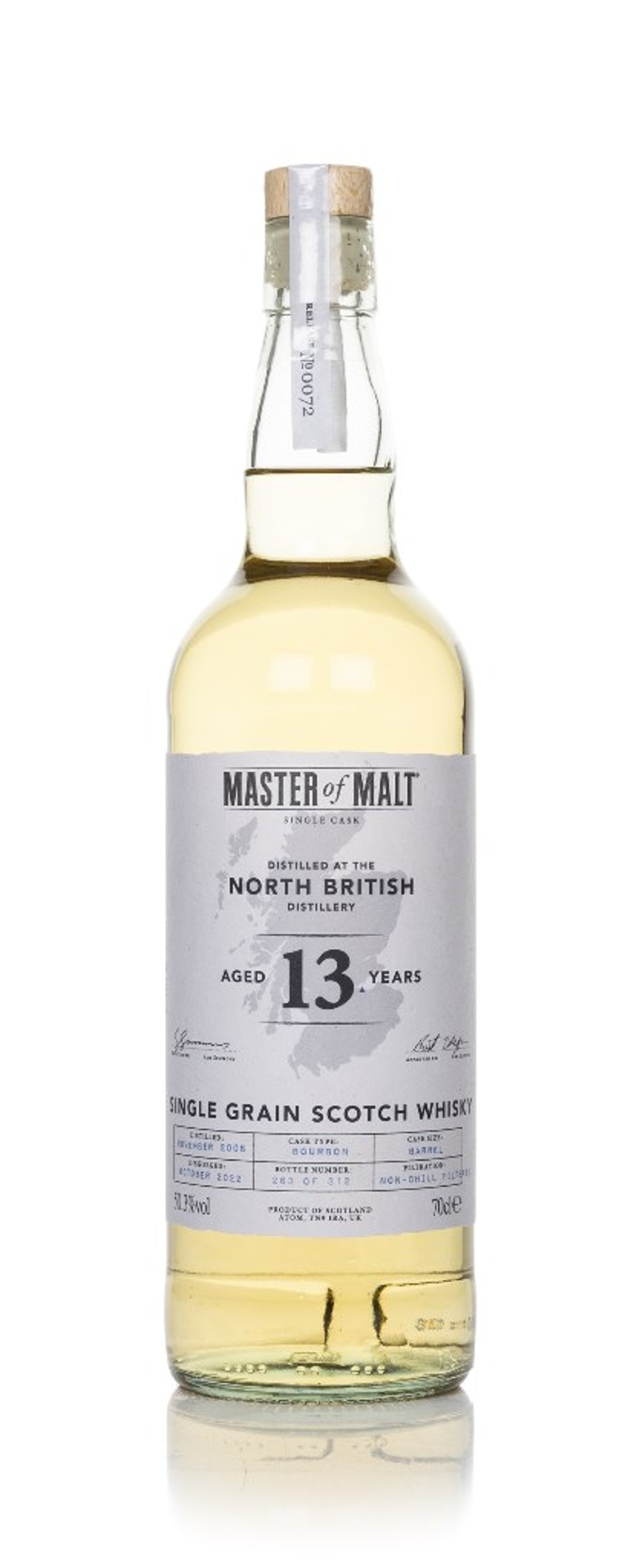 North British 13 Year Old 2008 Single Cask (Master of Malt) 70cl