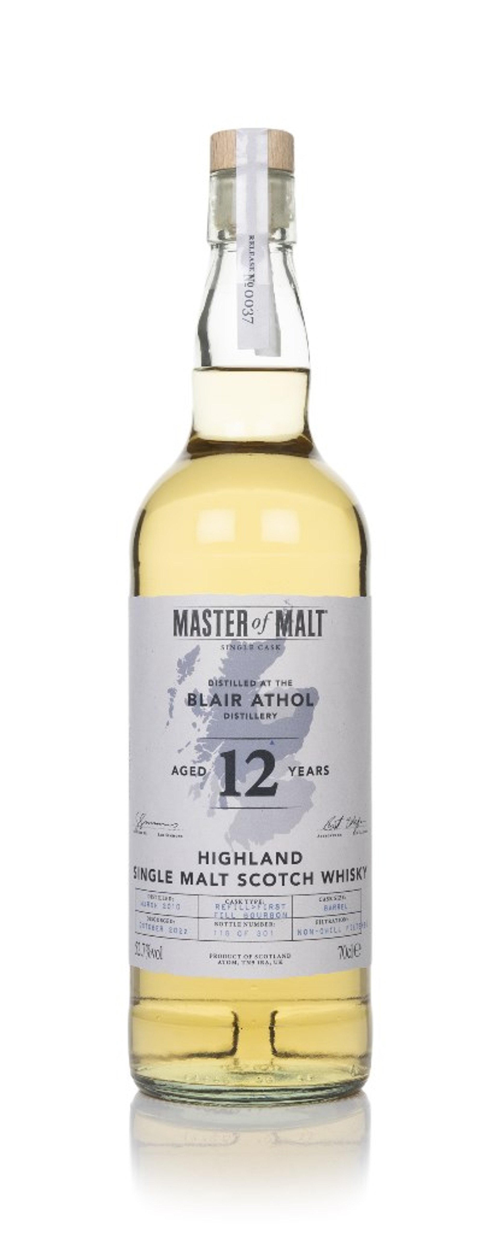 Blair Athol 12 Year Old 2010 Single Cask (Master of Malt) 70cl