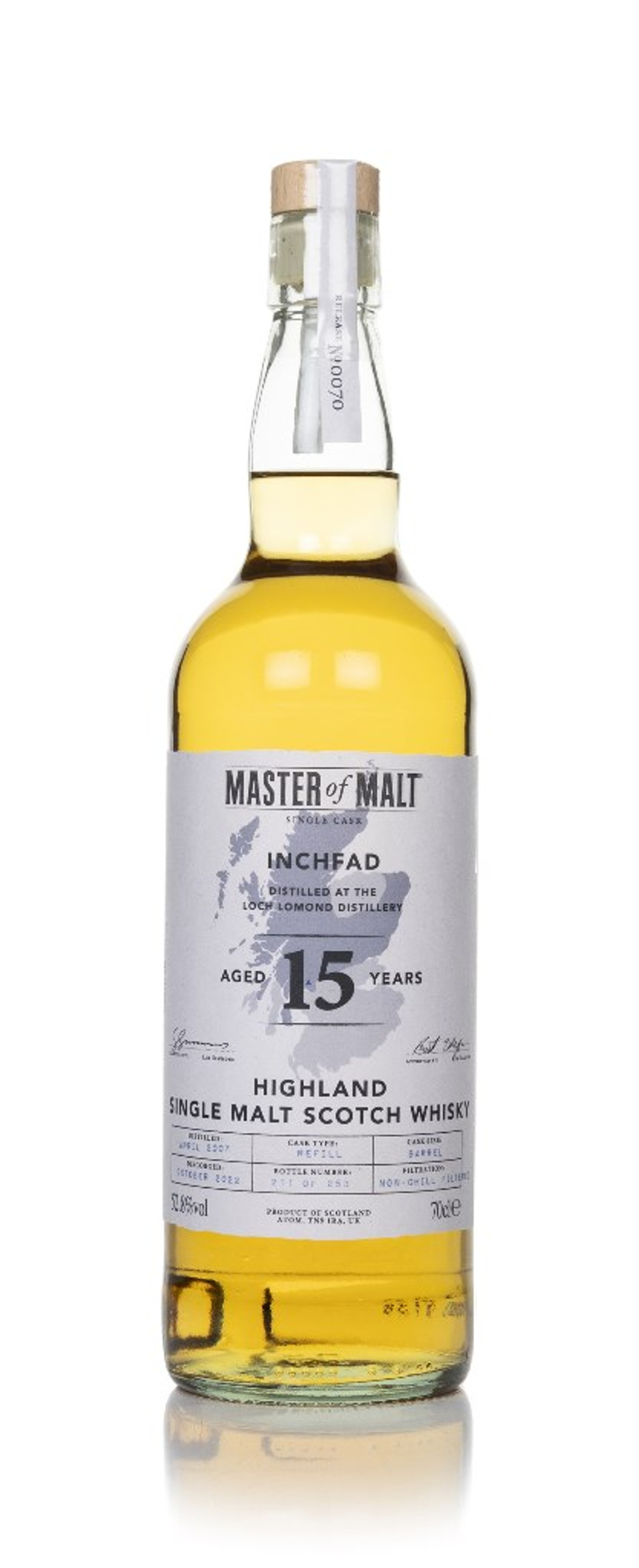 Inchfad 15 Year Old 2007 Single Cask (Master of Malt) 70cl