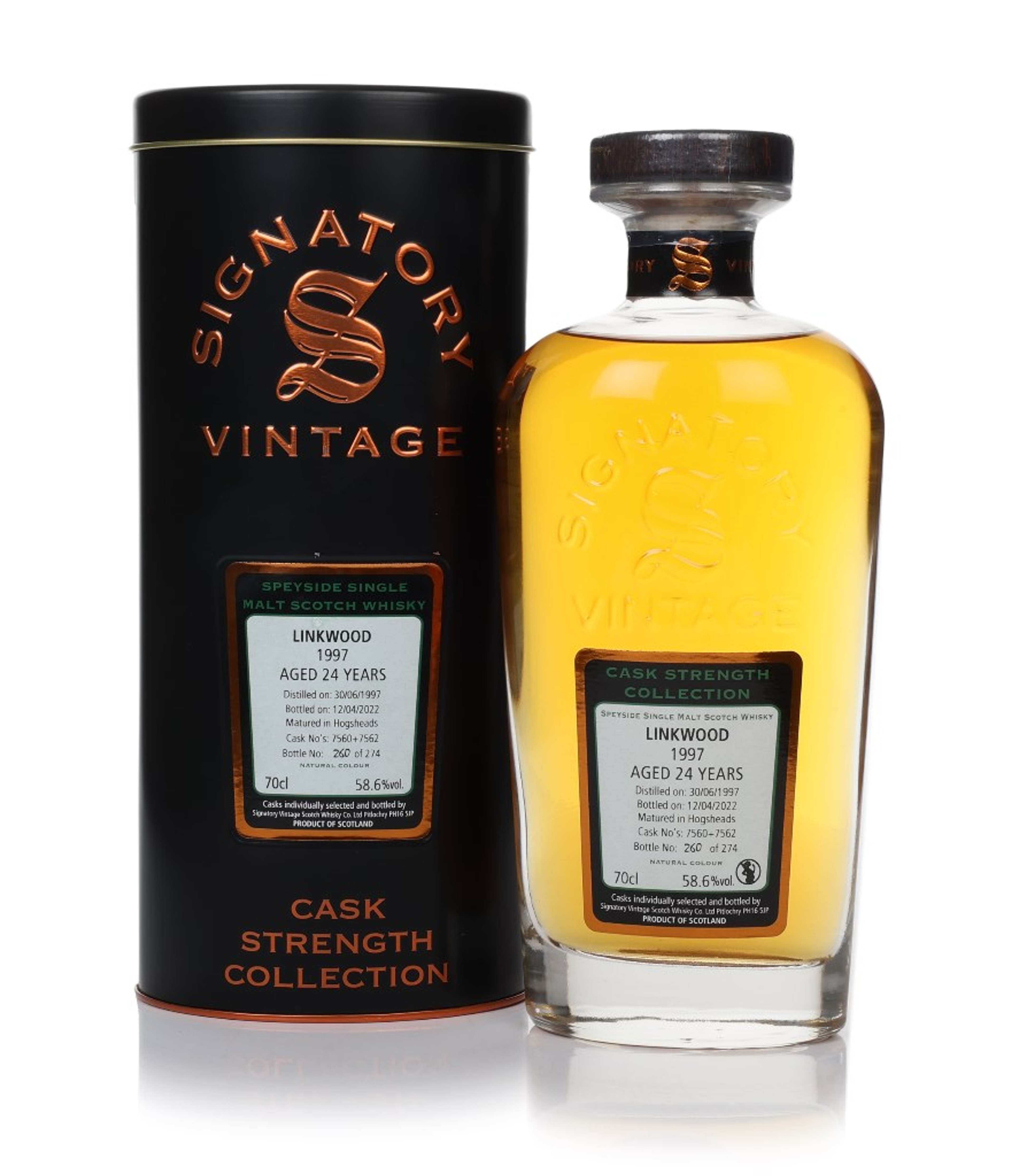 Linkwood 24 Year Old 1997 (casks 7560+7562) - Cask Strength Collection (Signatory) 70cl