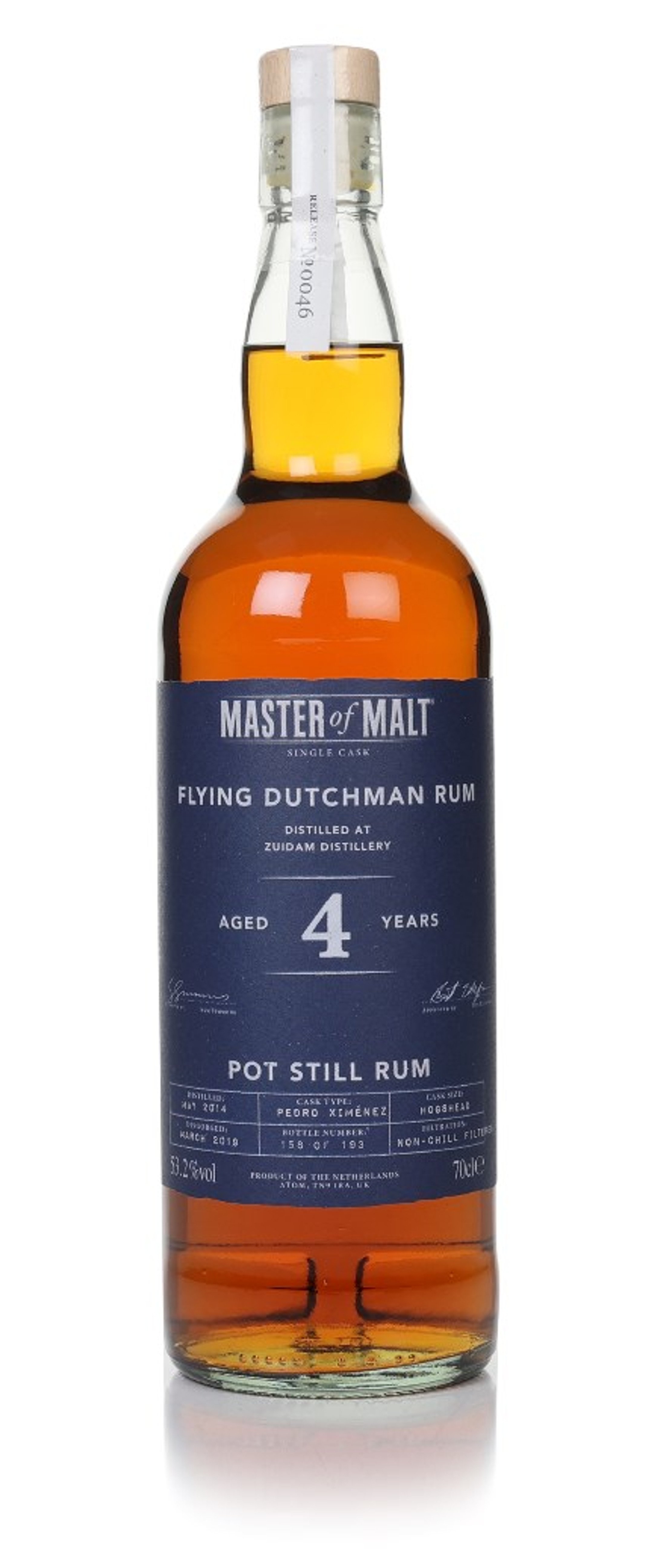 Flying Dutchman Rum 4 Year Old 2014 Single Cask (Master of Malt) 70cl