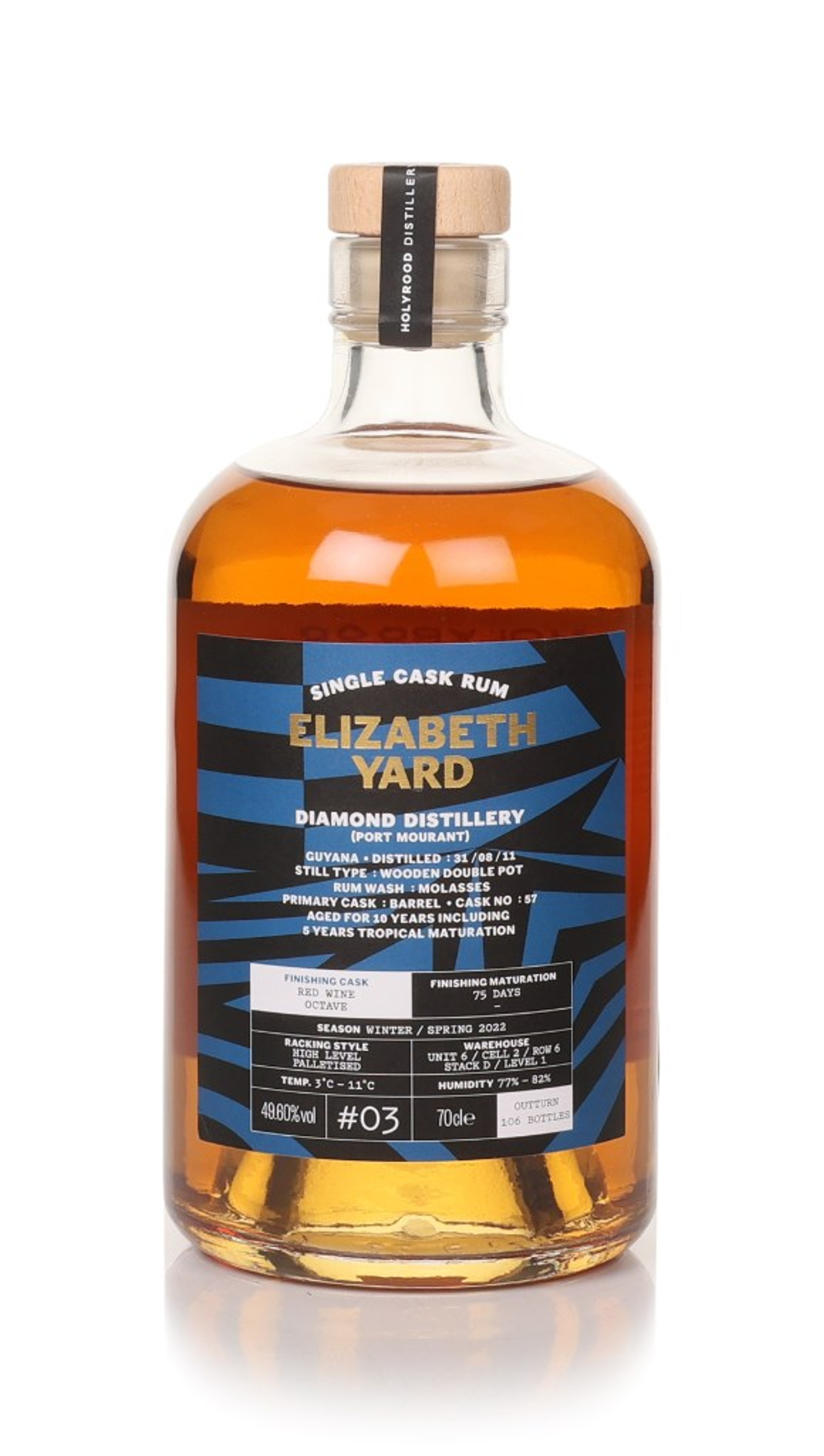 Diamond Distillery (Port Mourant) 10 Year Old 2011 (cask 57) - Elizabeth Yard (Holyrood Distillery) 70cl