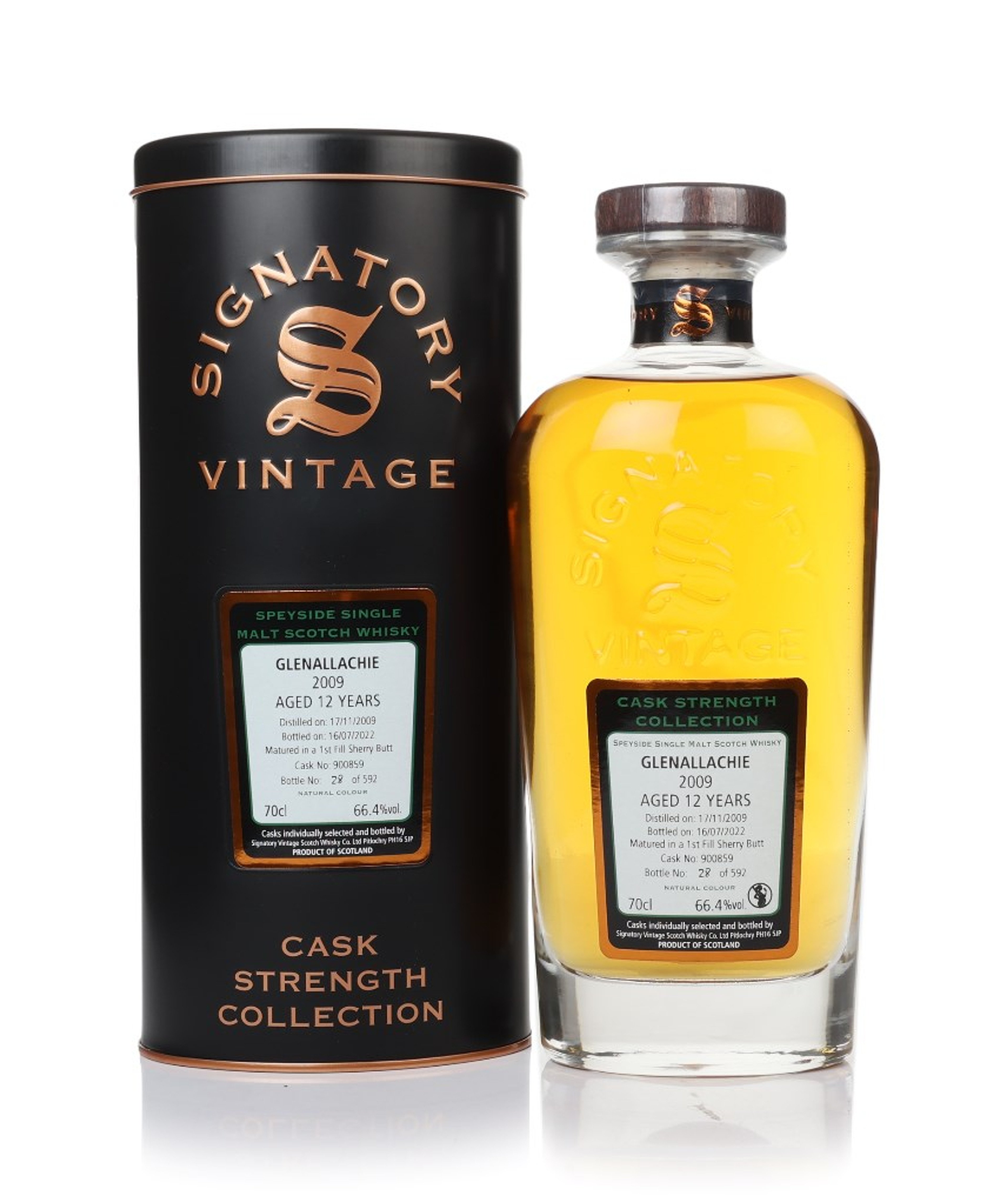 GlenAllachie 12 Year Old 2009 (cask 900859) - Cask Strength Collection (Signatory) 70cl