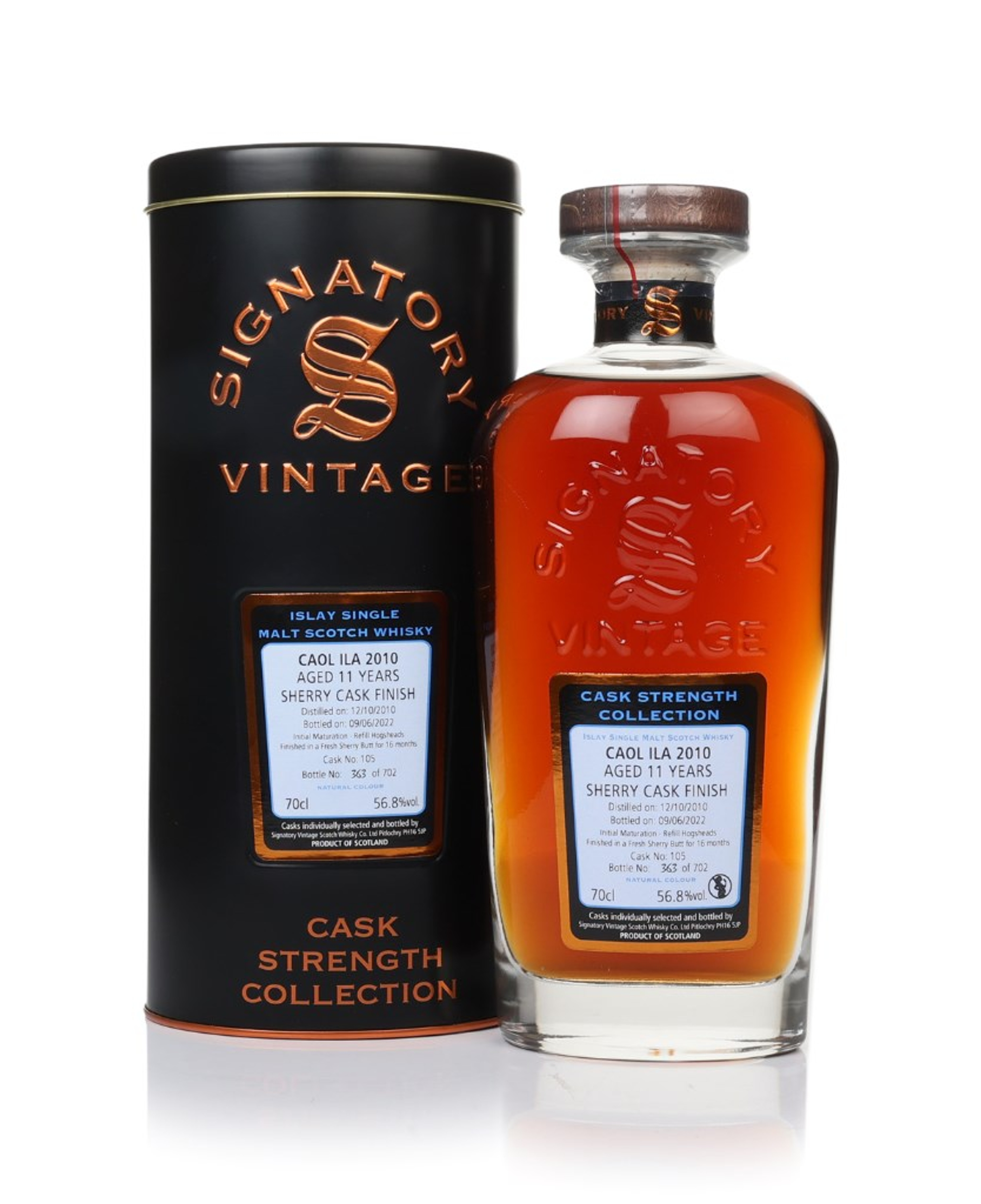 Caol Ila 11 Year Old 2010 (cask 105) - Cask Strength Collection (Signatory) 70cl