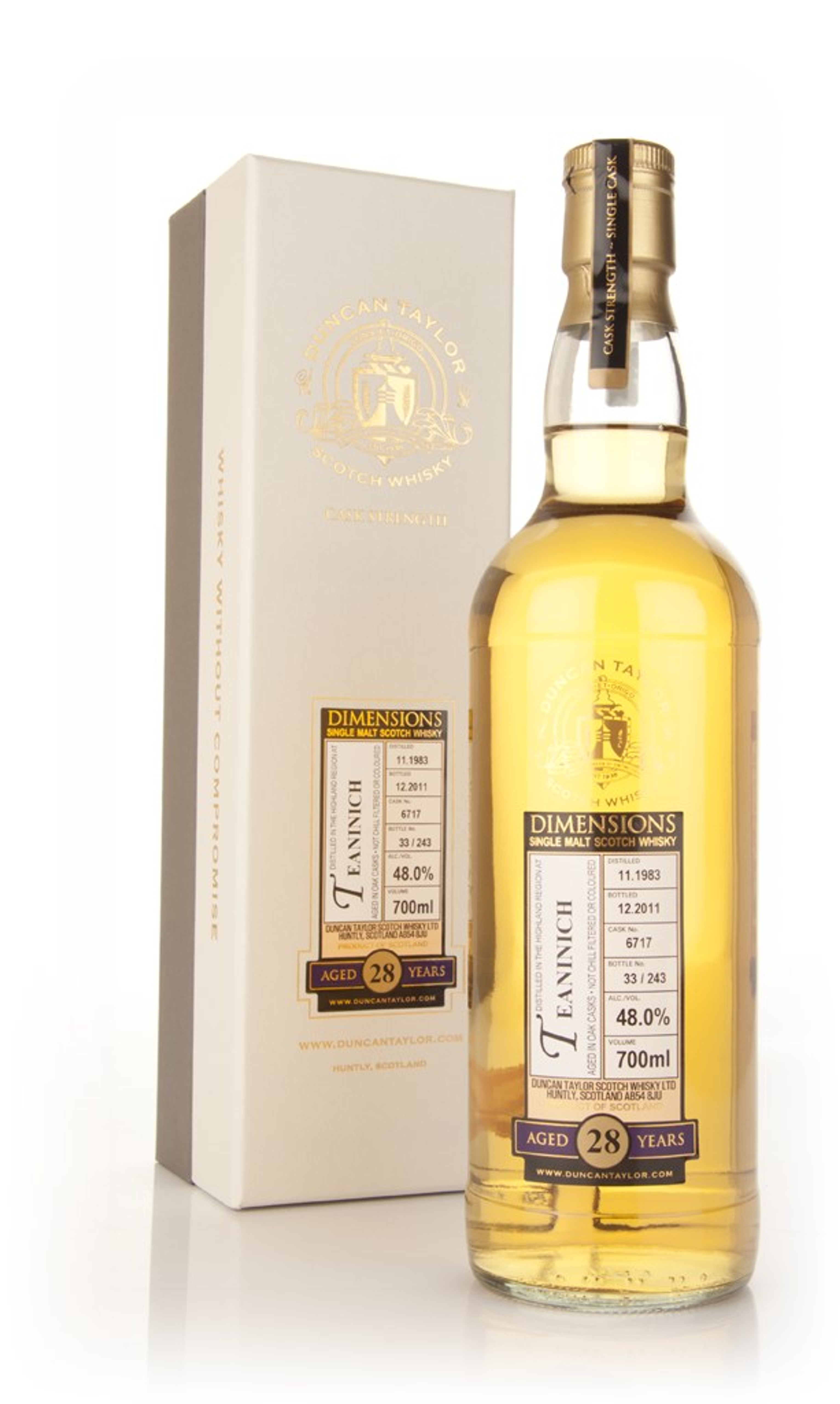 Teaninich 28 Year Old 1983 - Dimensions  (Duncan Taylor) 70cl