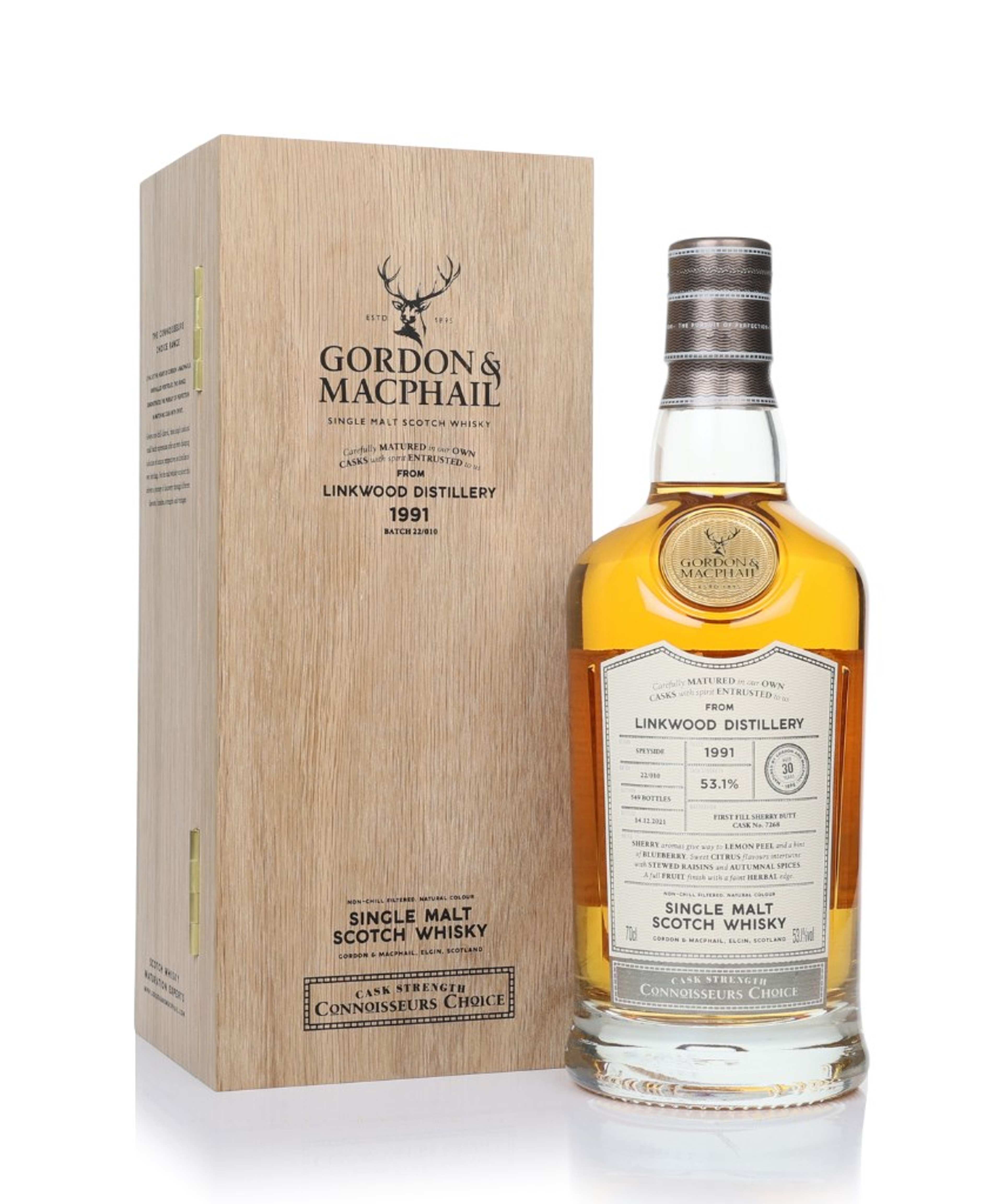 Linkwood 30 Year Old 1991 (cask 7268) - Connoisseurs Choice (Gordon & MacPhail) 70cl