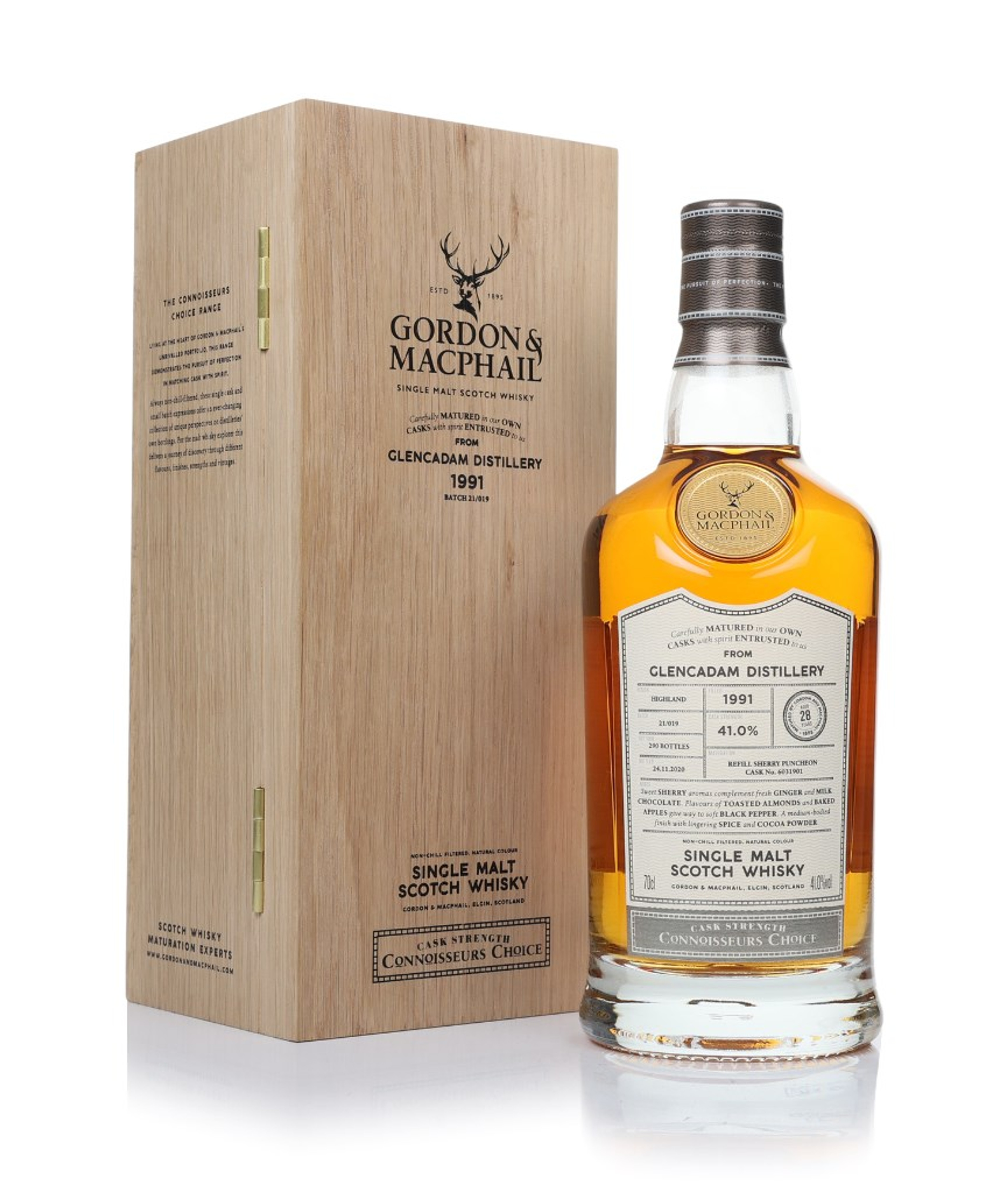 Glencadam 28 Year Old 1991 (cask 6031901) Connoisseurs Choice (Gordon & MacPhail) 70cl
