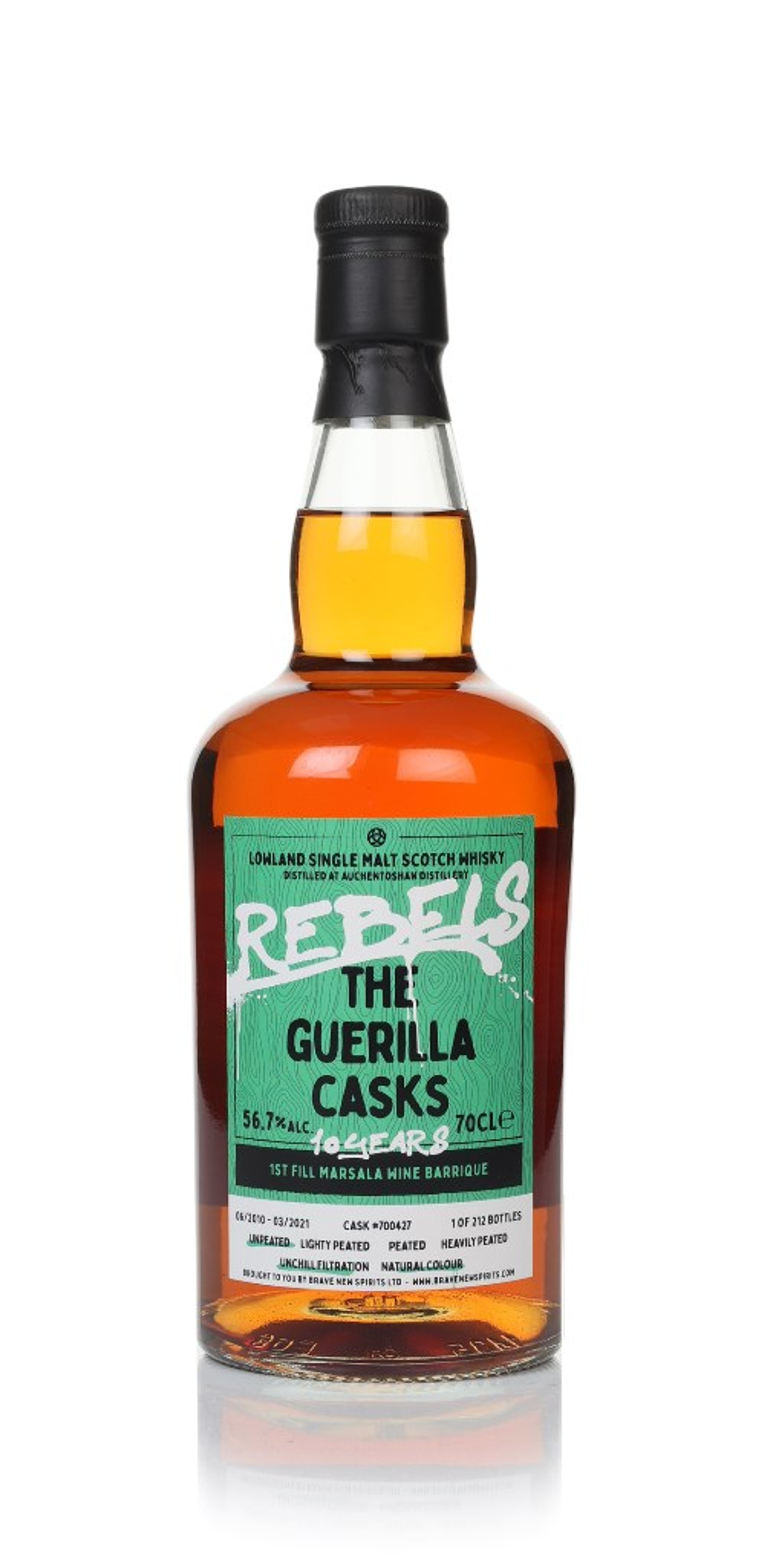 Auchentoshan 10 Year Old 2010 (cask 700427) Rebels - The Guerilla Casks (Brave New Spirits) 70cl
