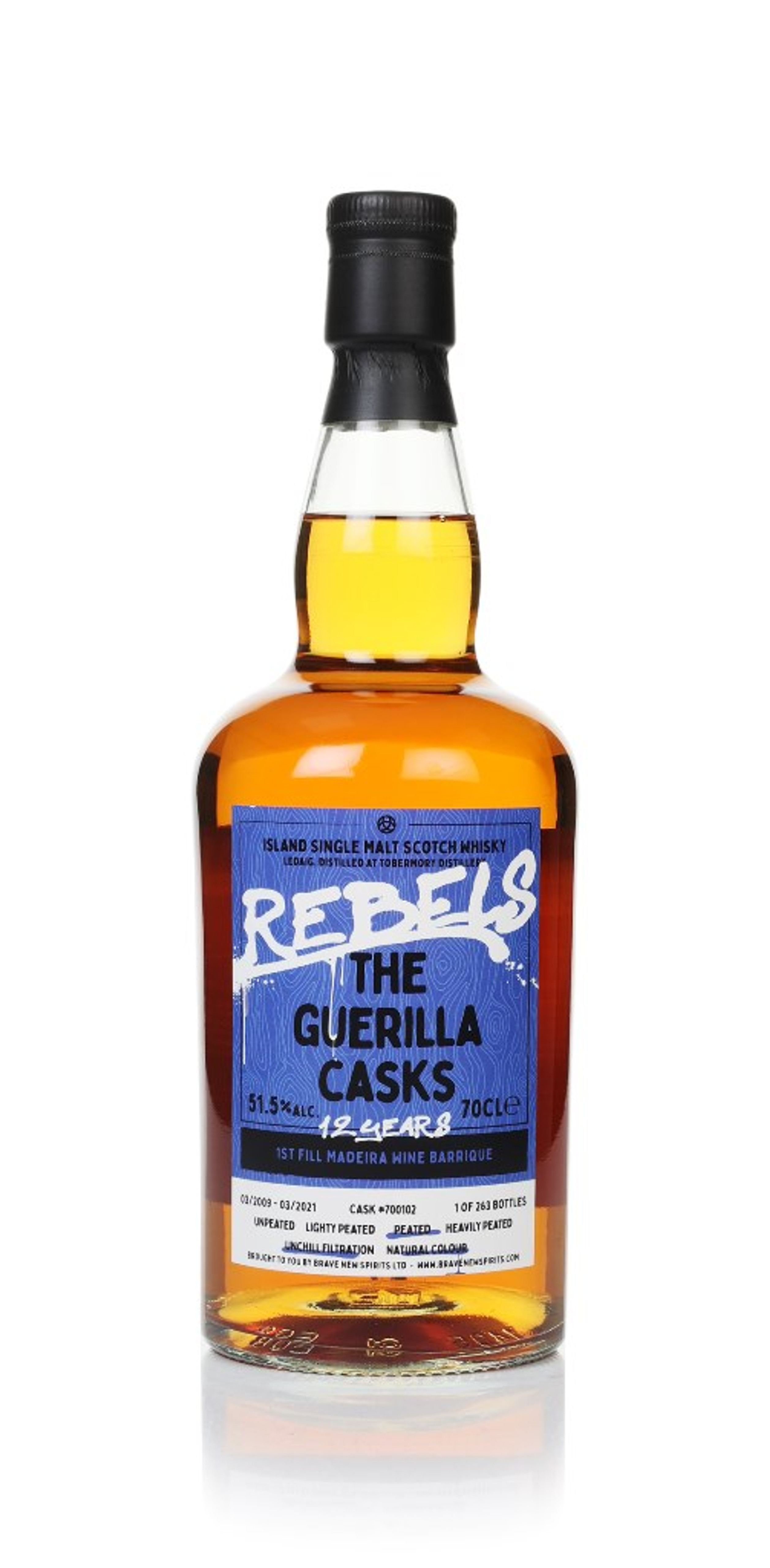 Ledaig 12 Year Old 2009 (cask 700102) Rebels - The Guerilla Casks (Brave New Spirits) 70cl
