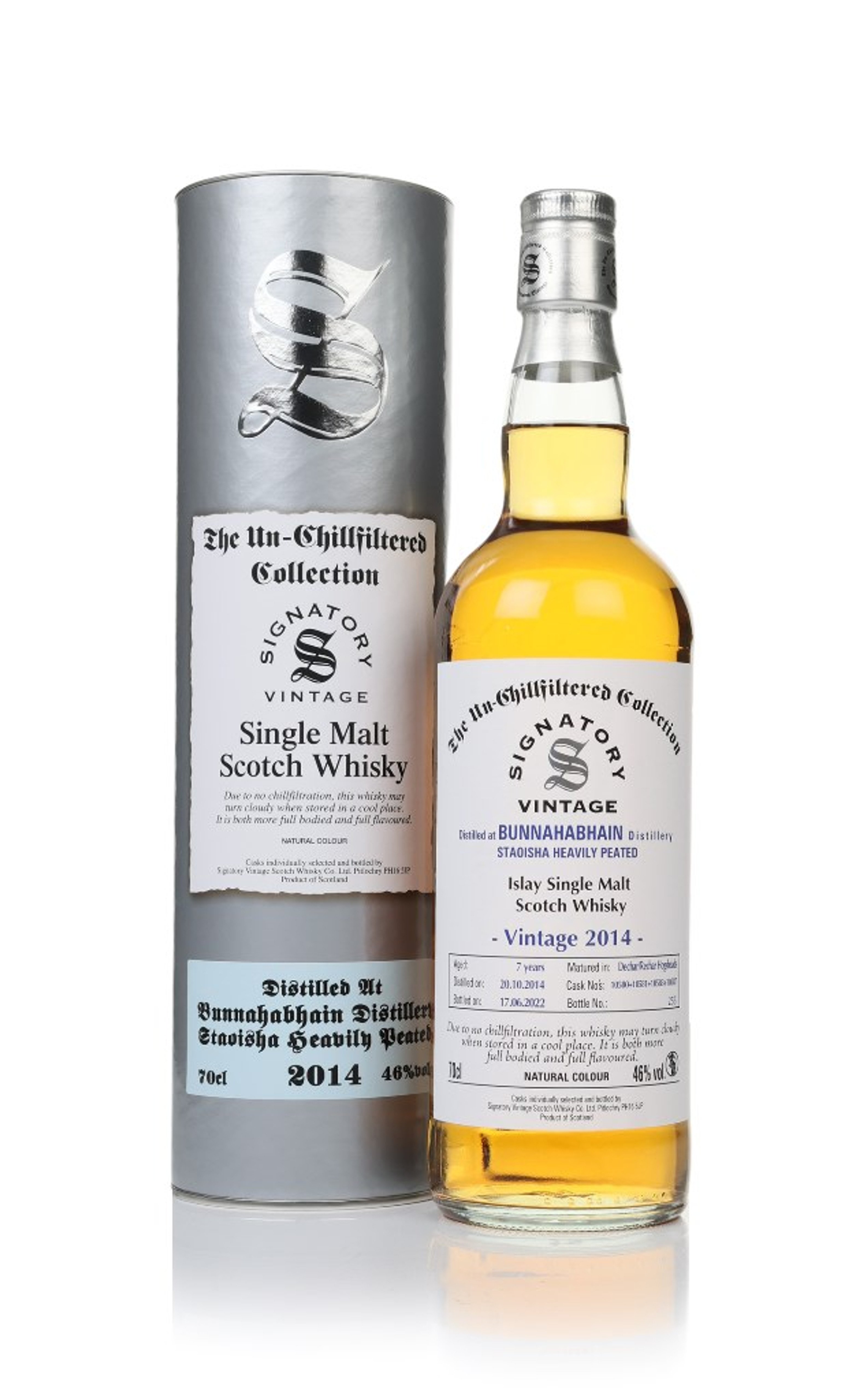 Staoisha 7 Year Old 2014 (casks 10580 & 10581 & 10583 & 10587) - Un-Chillfiltered Collection (Signatory) 70cl