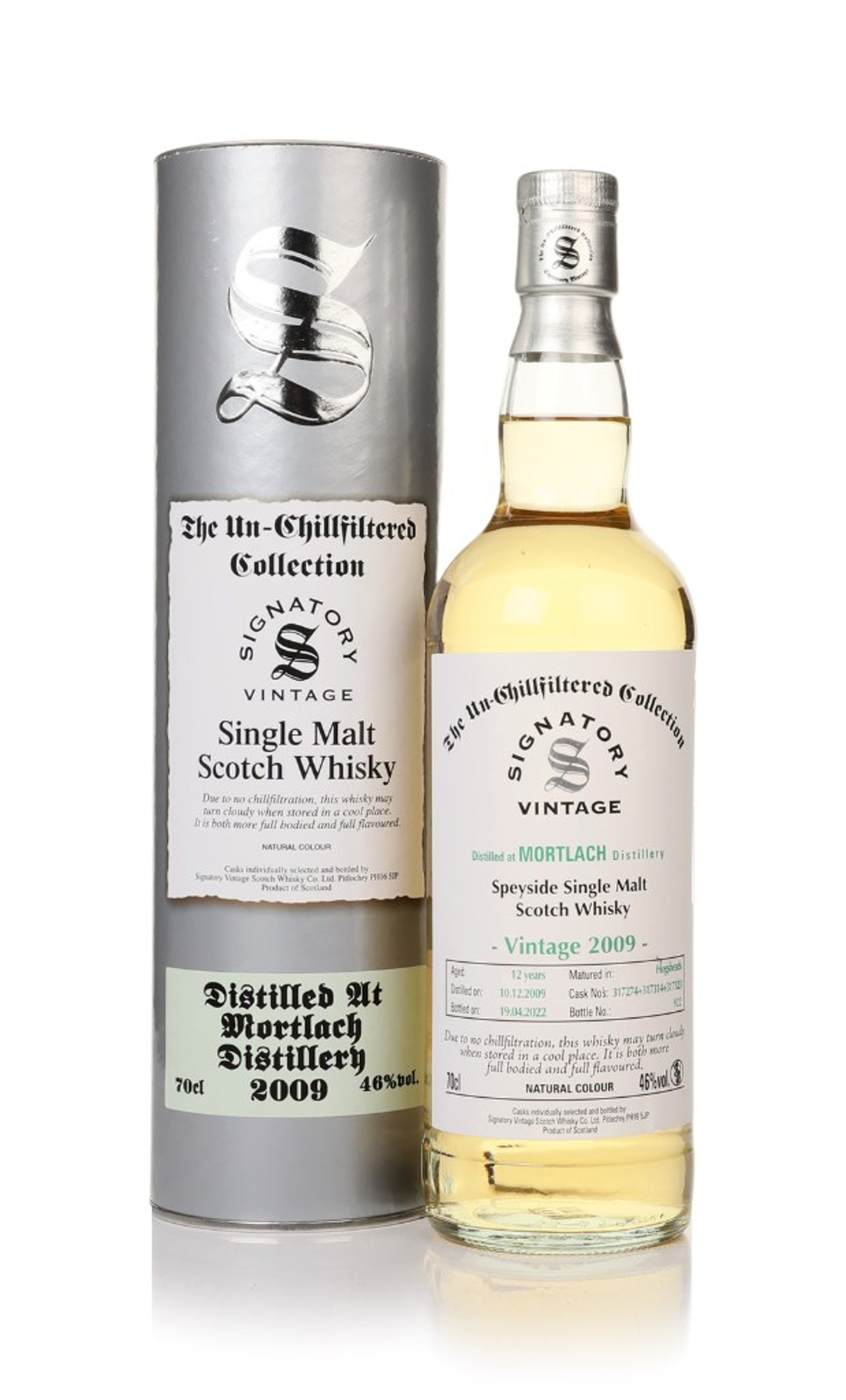 Mortlach 12 Year Old 2009 (casks 317274 & 317314 & 317323) - Un-Chillfiltered Collection (Signatory) 70cl
