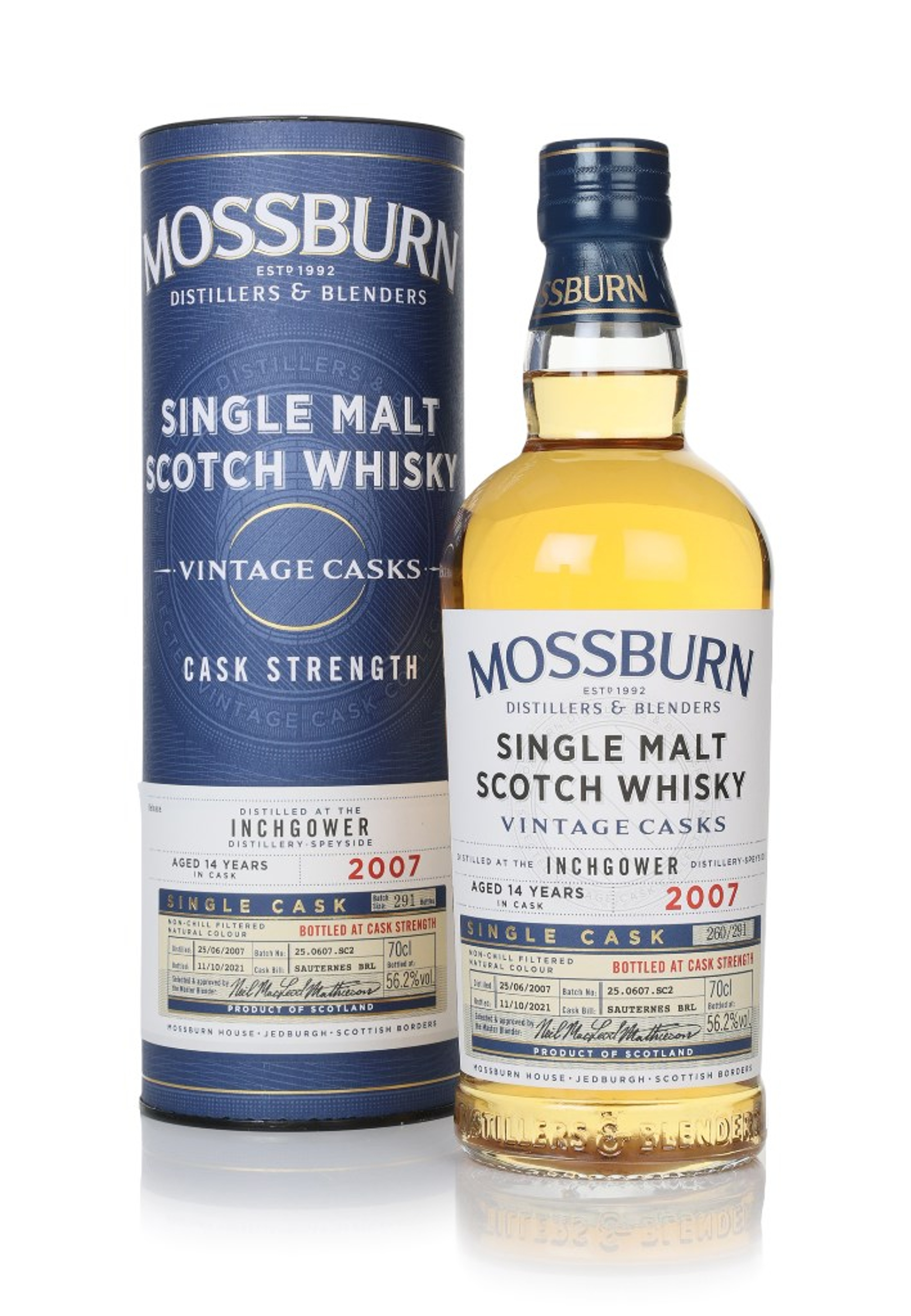 Inchgower 14 Year Old 2007 - Vintage Casks (Mossburn) 70cl