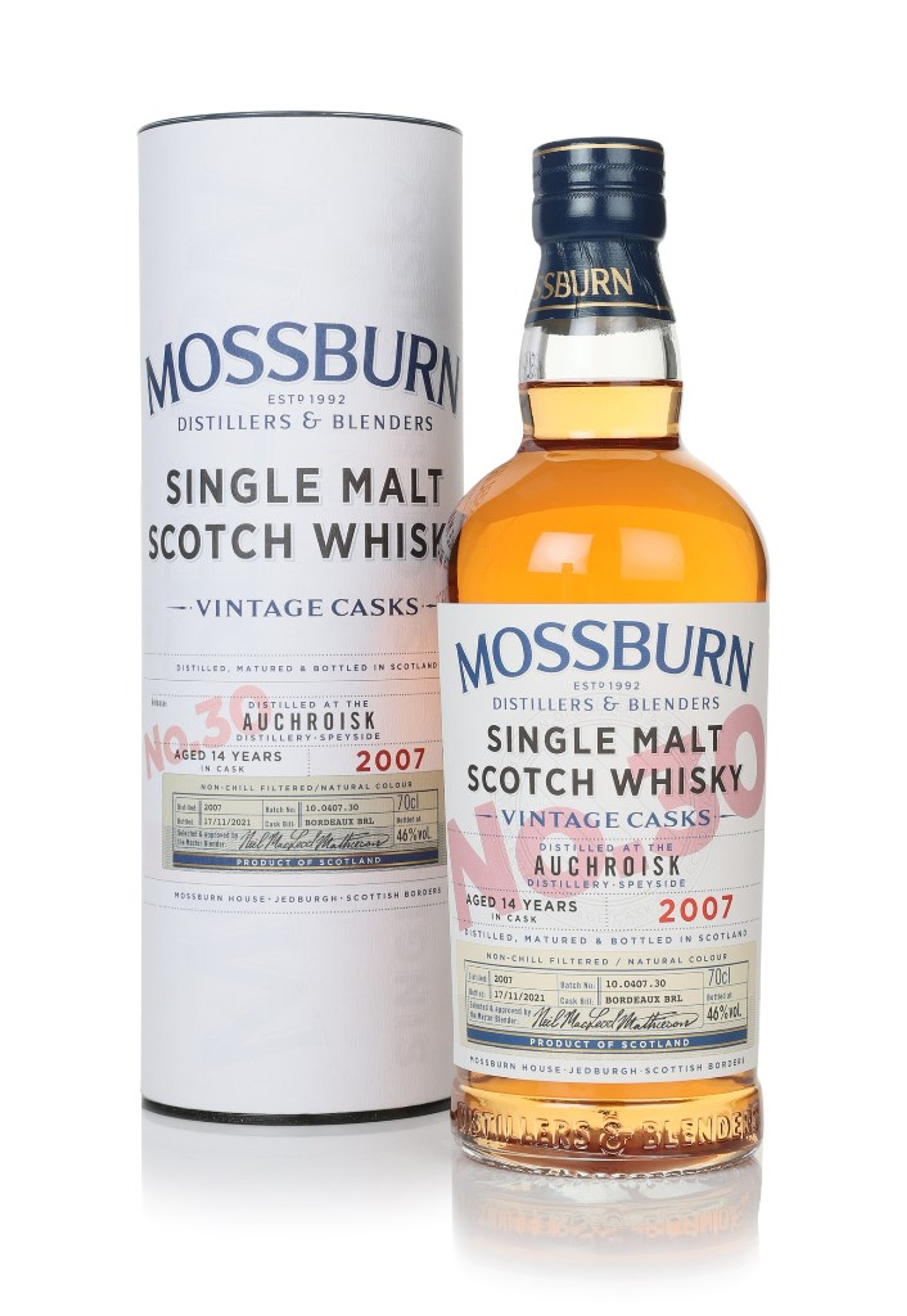 Auchroisk 14 Year Old 2007 - Vintage Casks (Mossburn) 70cl