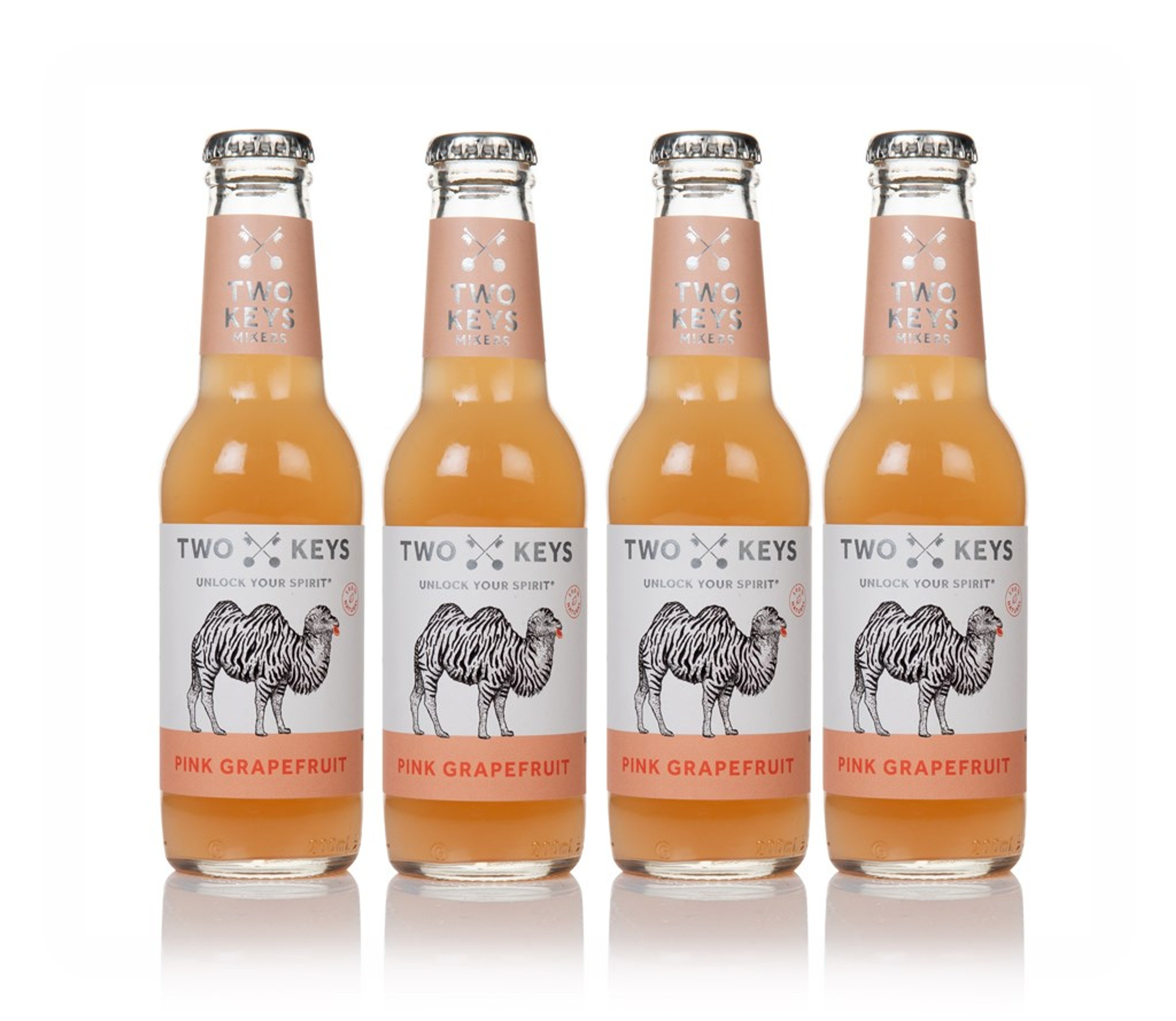Two Keys Pink Grapefruit Soda (4 x 200ml) 80cl