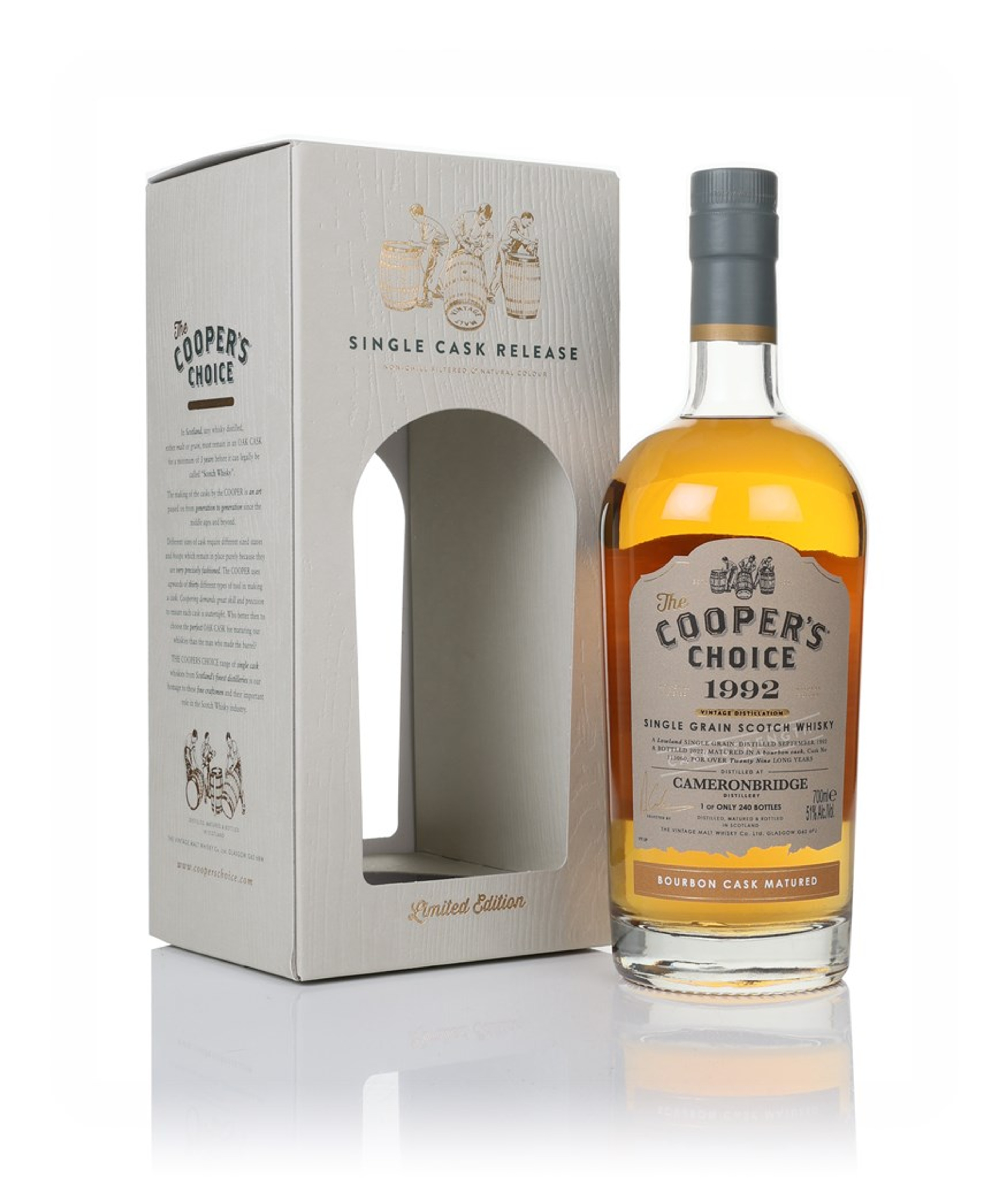 Cameronbridge 29 Year Old 1992 (cask 115060) - The Cooper's Choice (The Vintage Malt Whisky Co.) 70cl