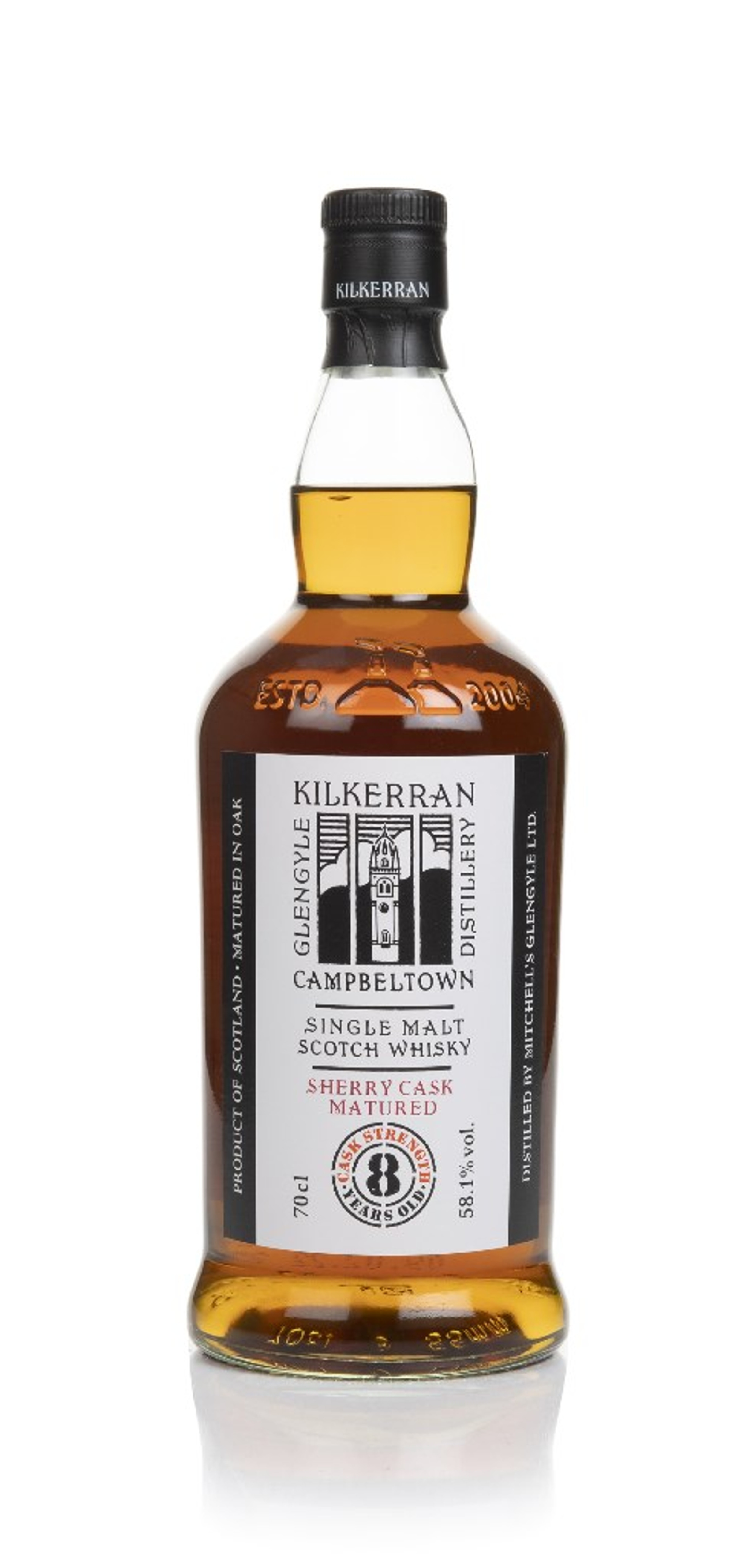 Kilkerran 8 Year Old Cask Strength – Sherry Cask Matured (57.5%) 70cl